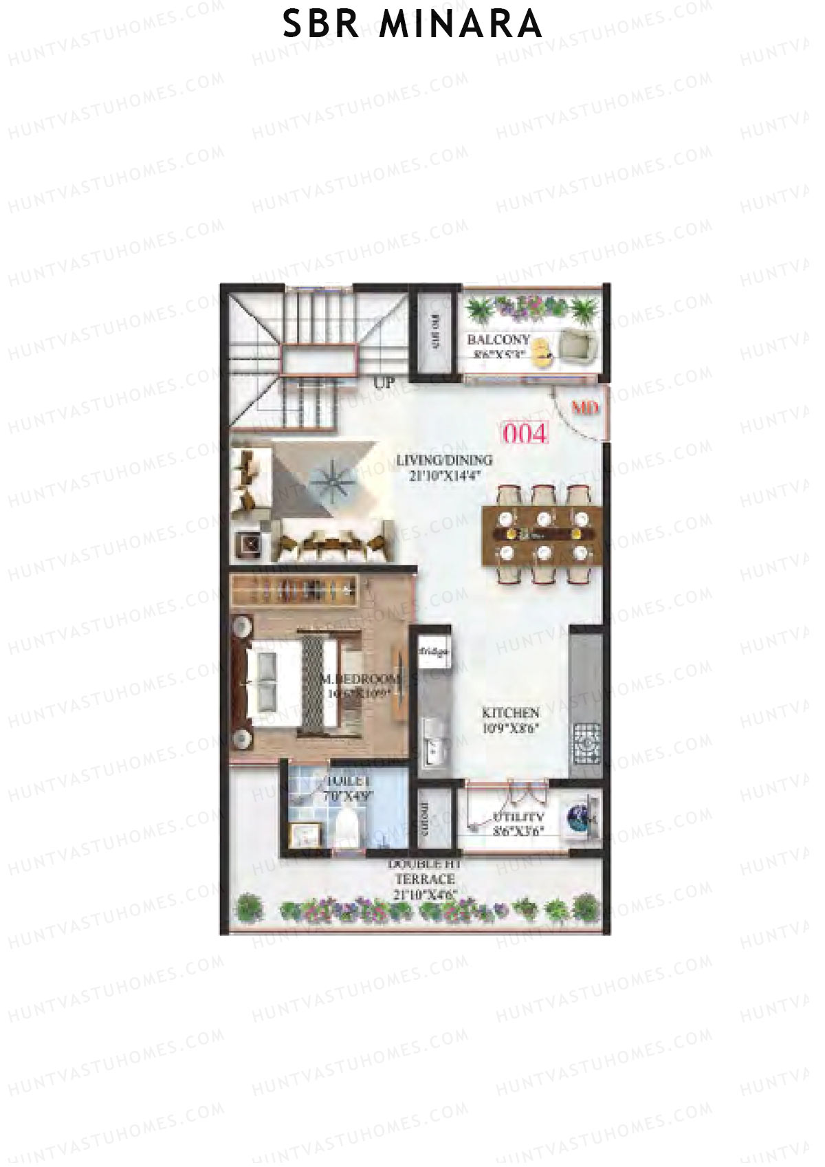 SBR Minara Tower A Unit 4 (Duplex ) Floor Plan