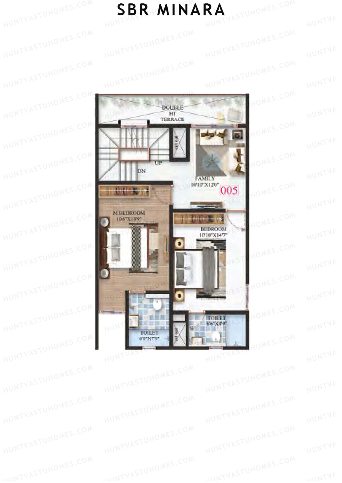 SBR Minara Tower A Unit 4 (Penthouse) Floor Plan