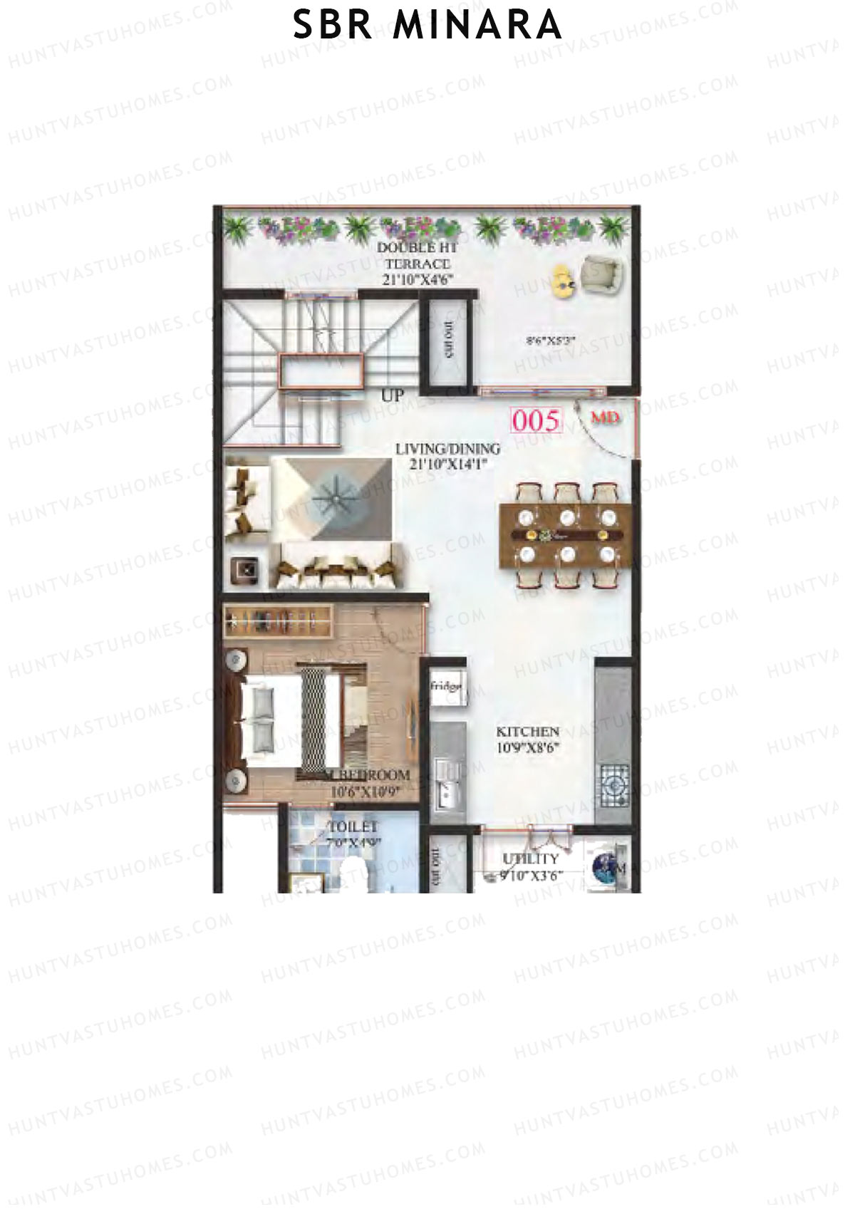 SBR Minara Tower A Unit 5 (Duplex ) Floor Plan