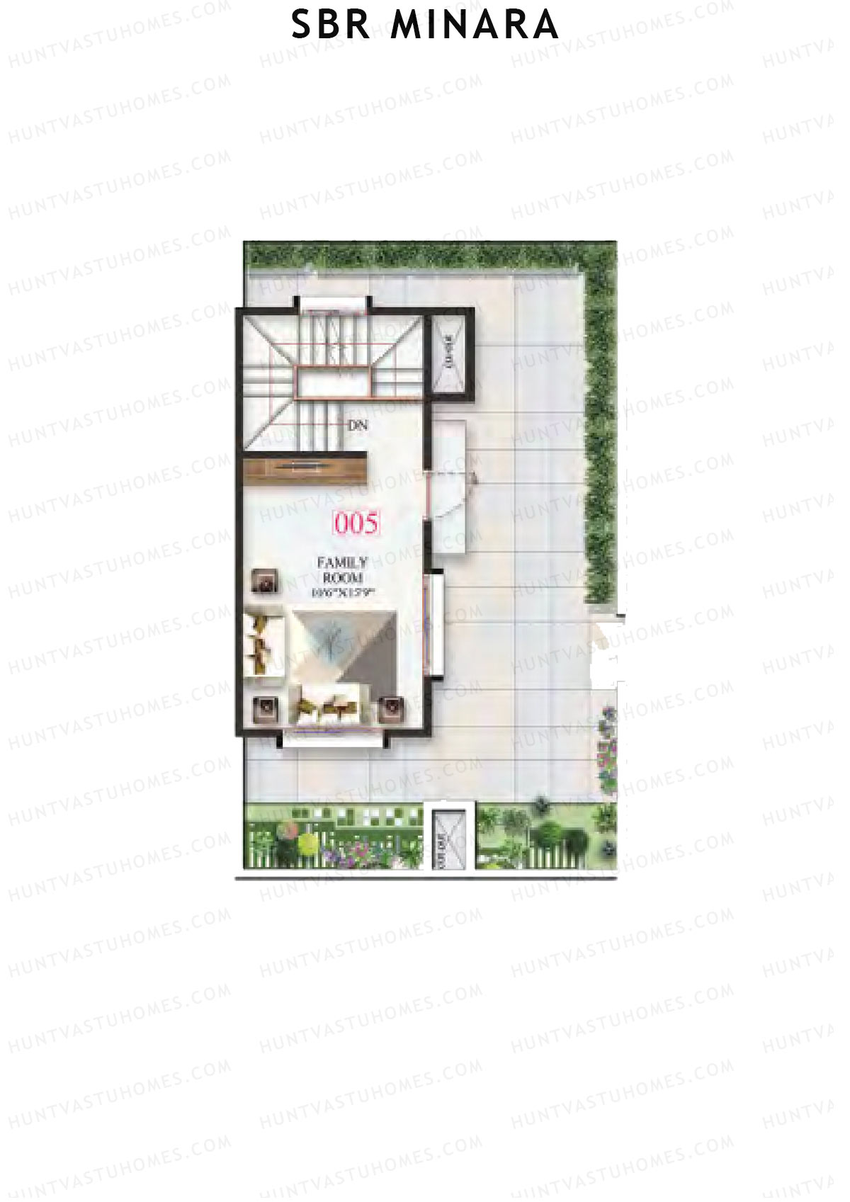 SBR Minara Tower A Unit 5 (Penthouse) Floor Plan