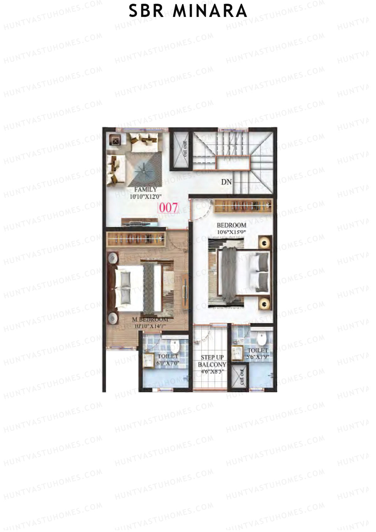 SBR Minara Tower A Unit 7 (Duplex ) Floor Plan
