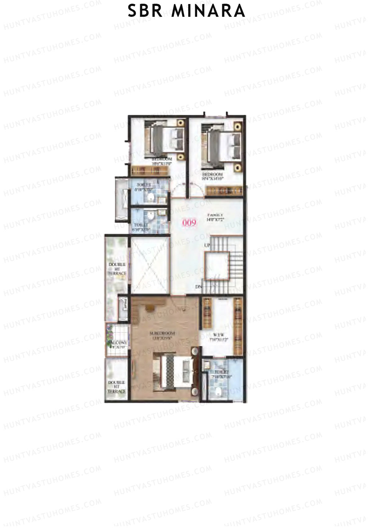 SBR Minara Tower A Unit 8 (Penthouse) Floor Plan