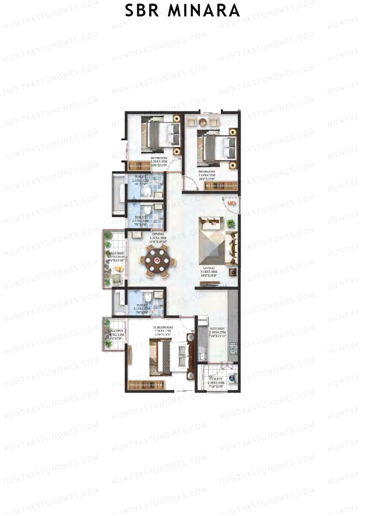 SBR Minara Tower A Unit 9 Floor Plan