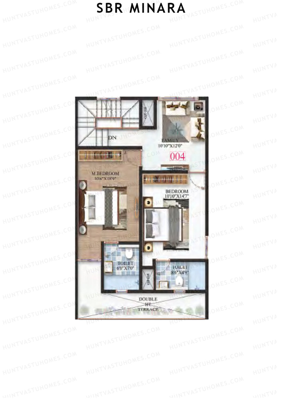 SBR Minara Tower B Unit 4 (Duplex ) Floor Plan