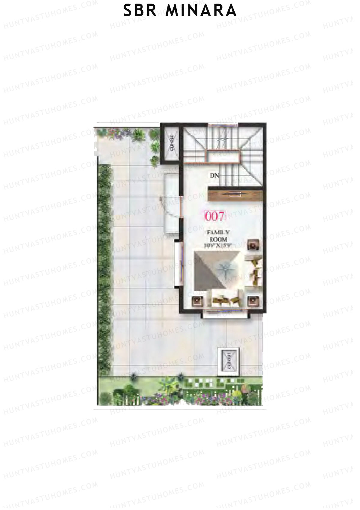 SBR Minara Tower B Unit 7 (Penthouse) Floor Plan