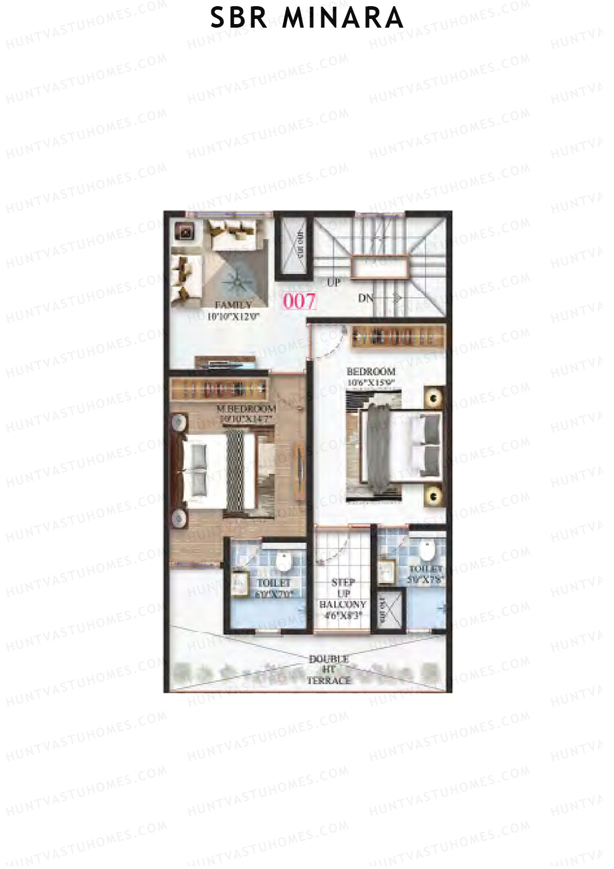 SBR Minara Tower B Unit 7 (Penthouse) Floor Plan