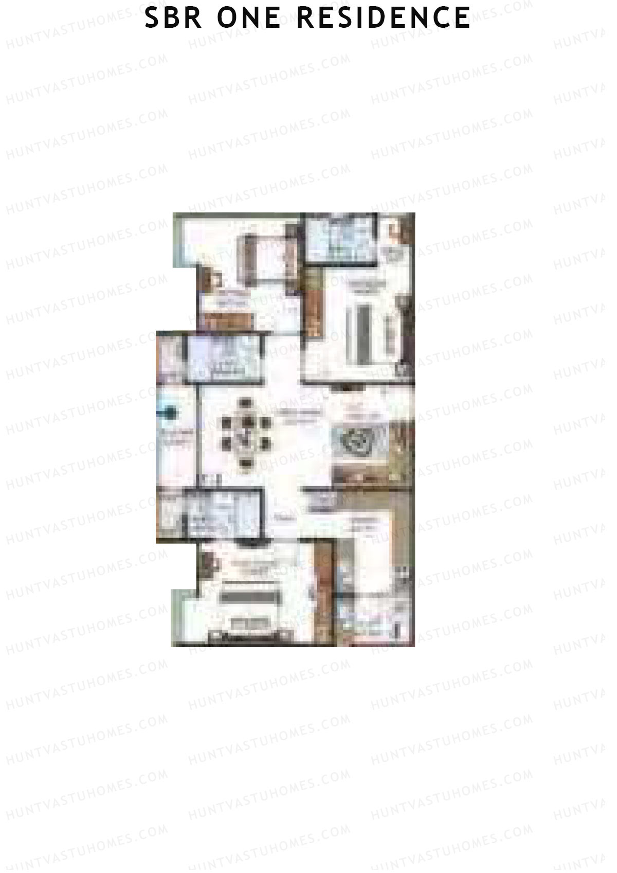 SBR One Residence, Block D, Unit 4, 3BHK, Super Area 1730   sq ft 