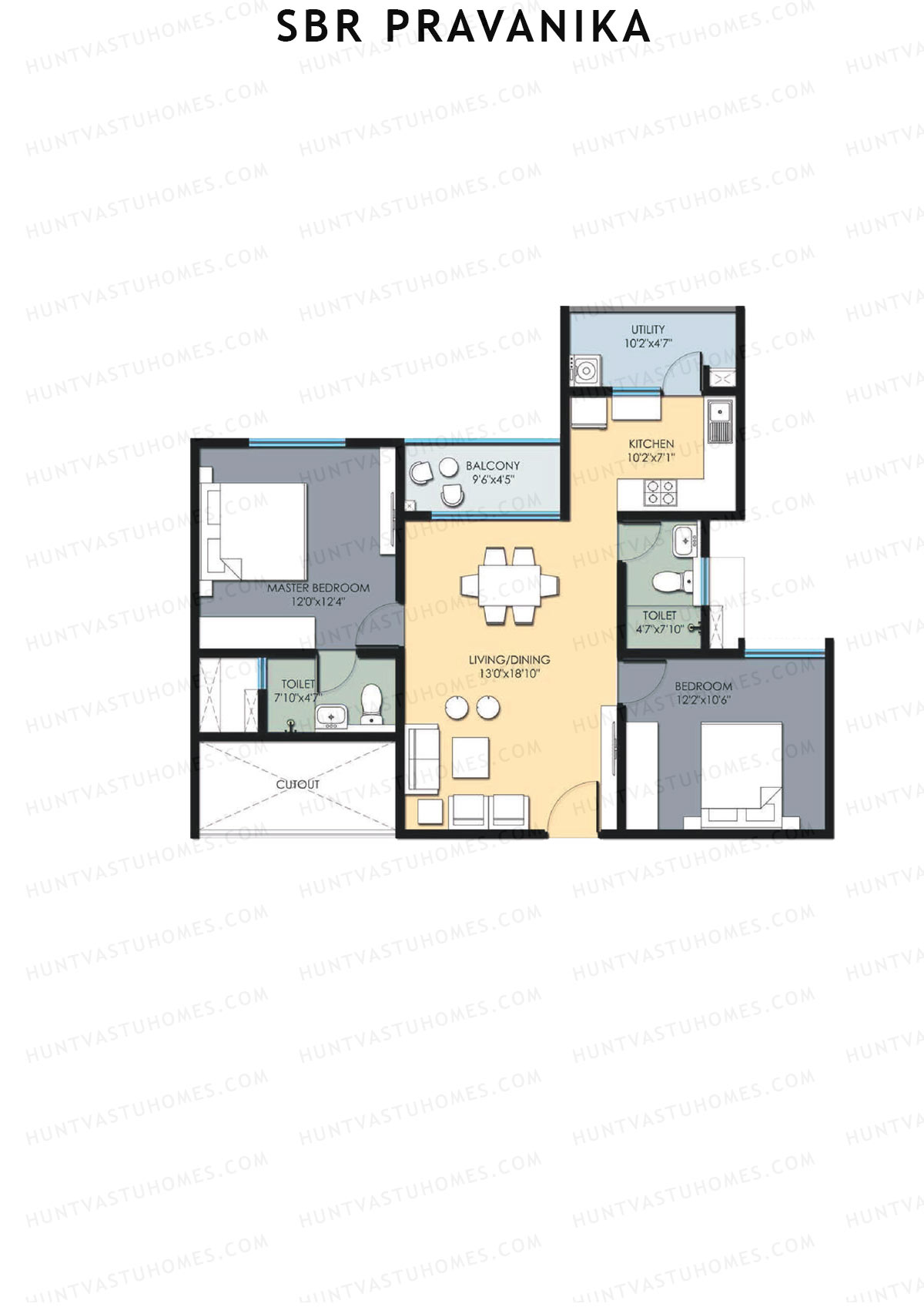 SBR Pravanika Block A Unit 2 Floor Plan