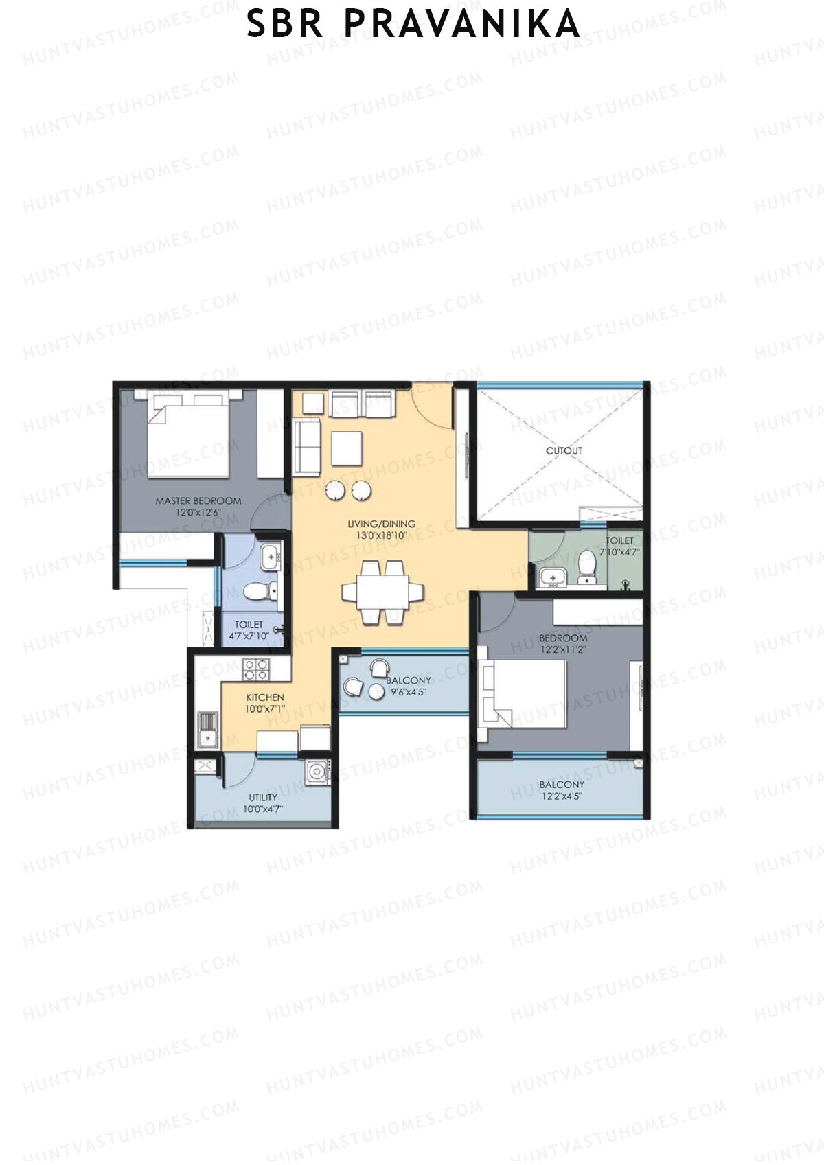 SBR Pravanika Block A Unit 8 Floor Plan