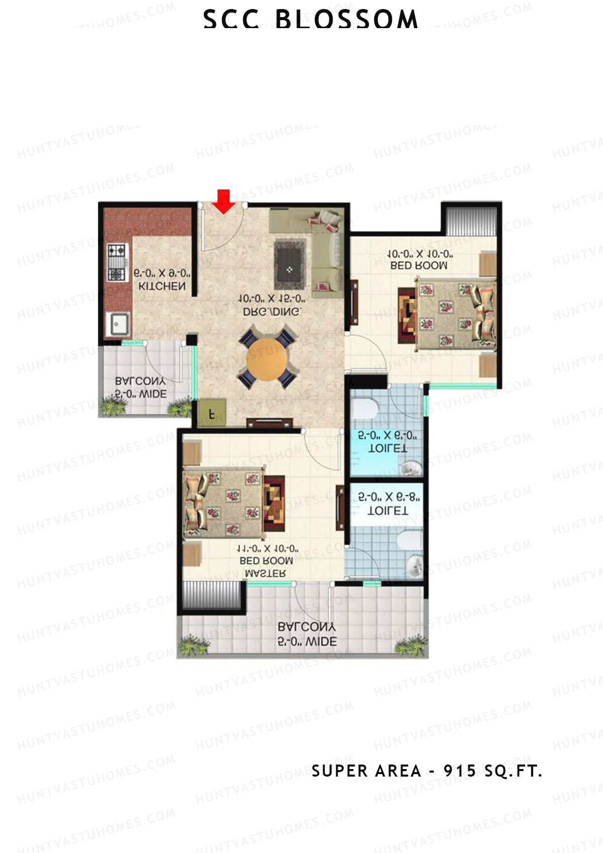 Scc Blossom Block B Unit 107 (Type T1) Floor Plan