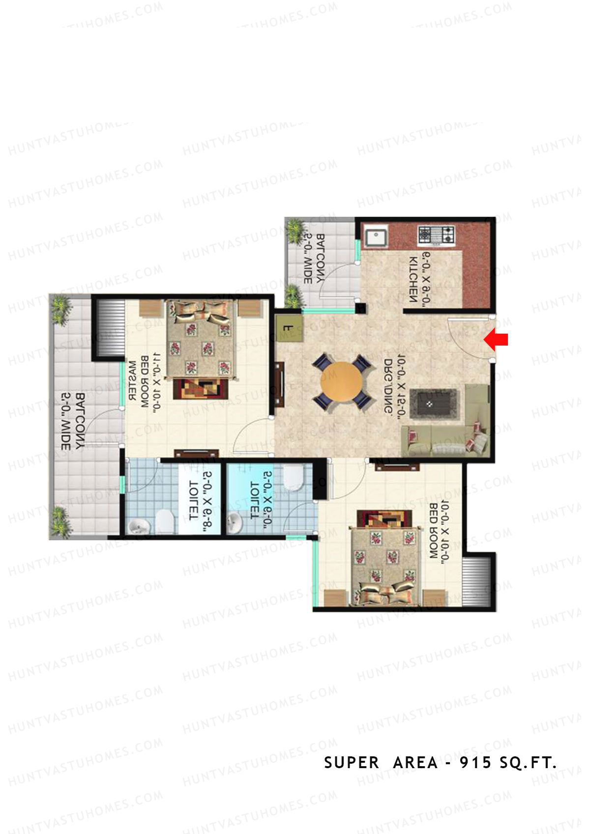 Scc Blossom Block C Unit 101 (Type T1) Floor Plan