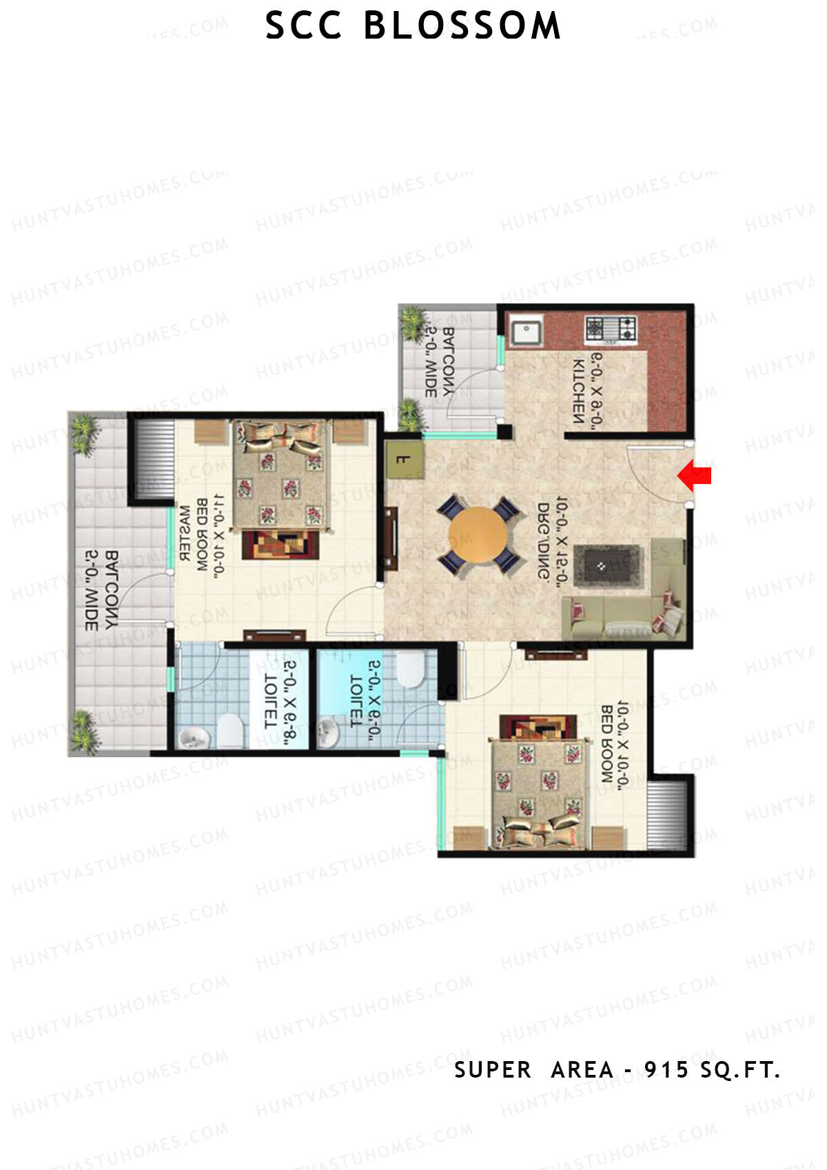 Scc Blossom Block C Unit 103 (Type T1) Floor Plan