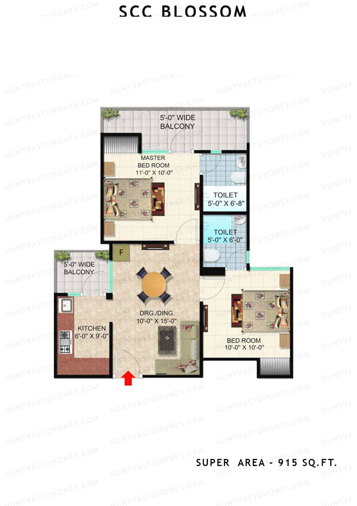 Scc Blossom Block C Unit 106 (Type T1) Floor Plan