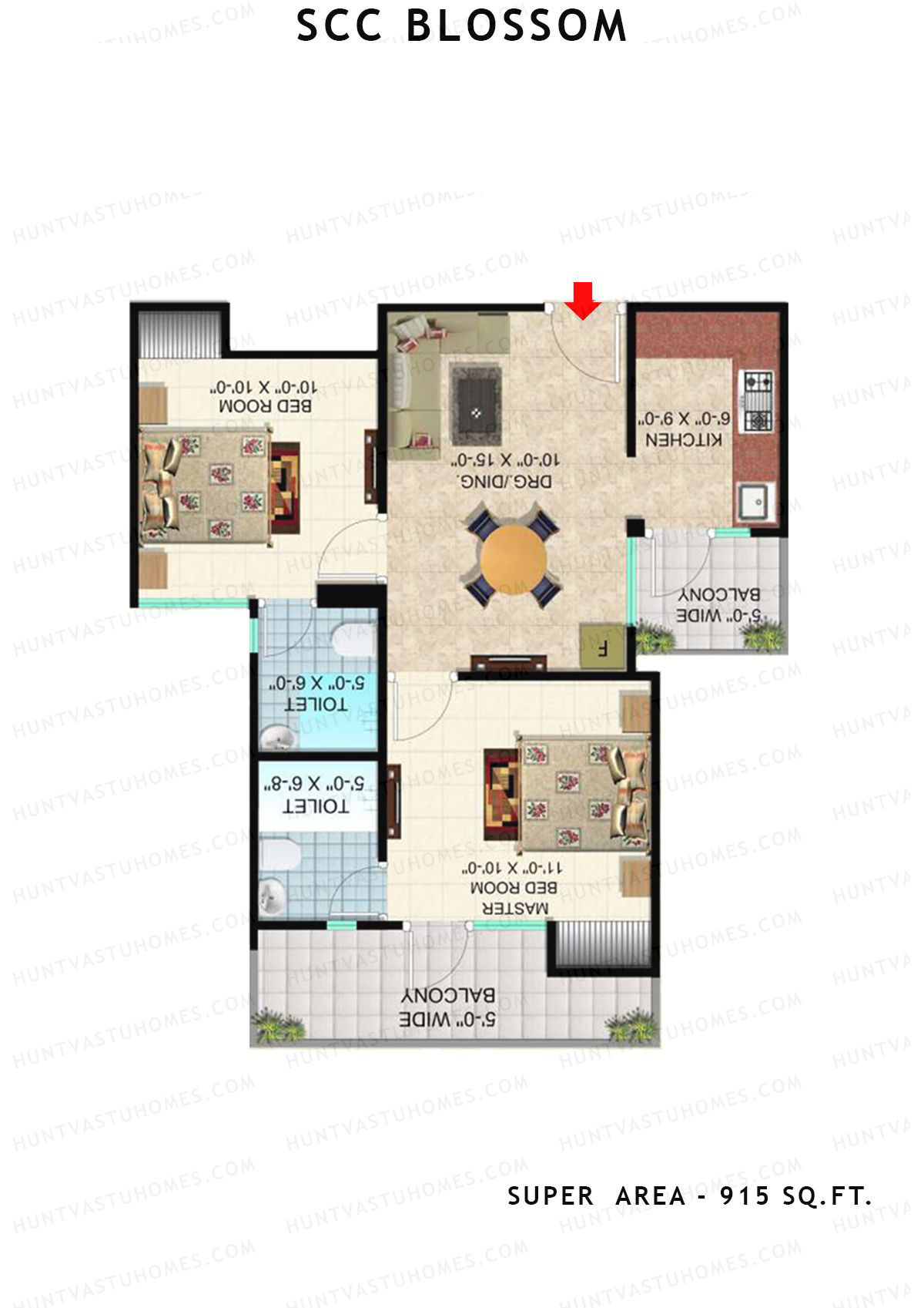 Scc Blossom Block D Unit 110 (Type T1) Floor Plan