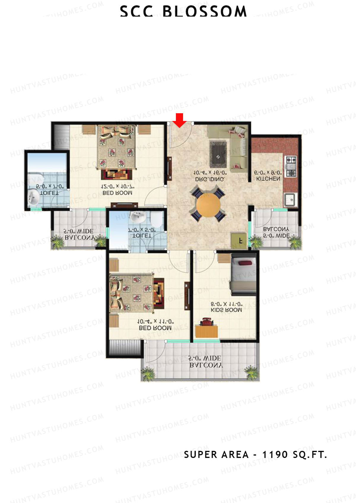 Scc Blossom Block A Unit 106 Floor Plan