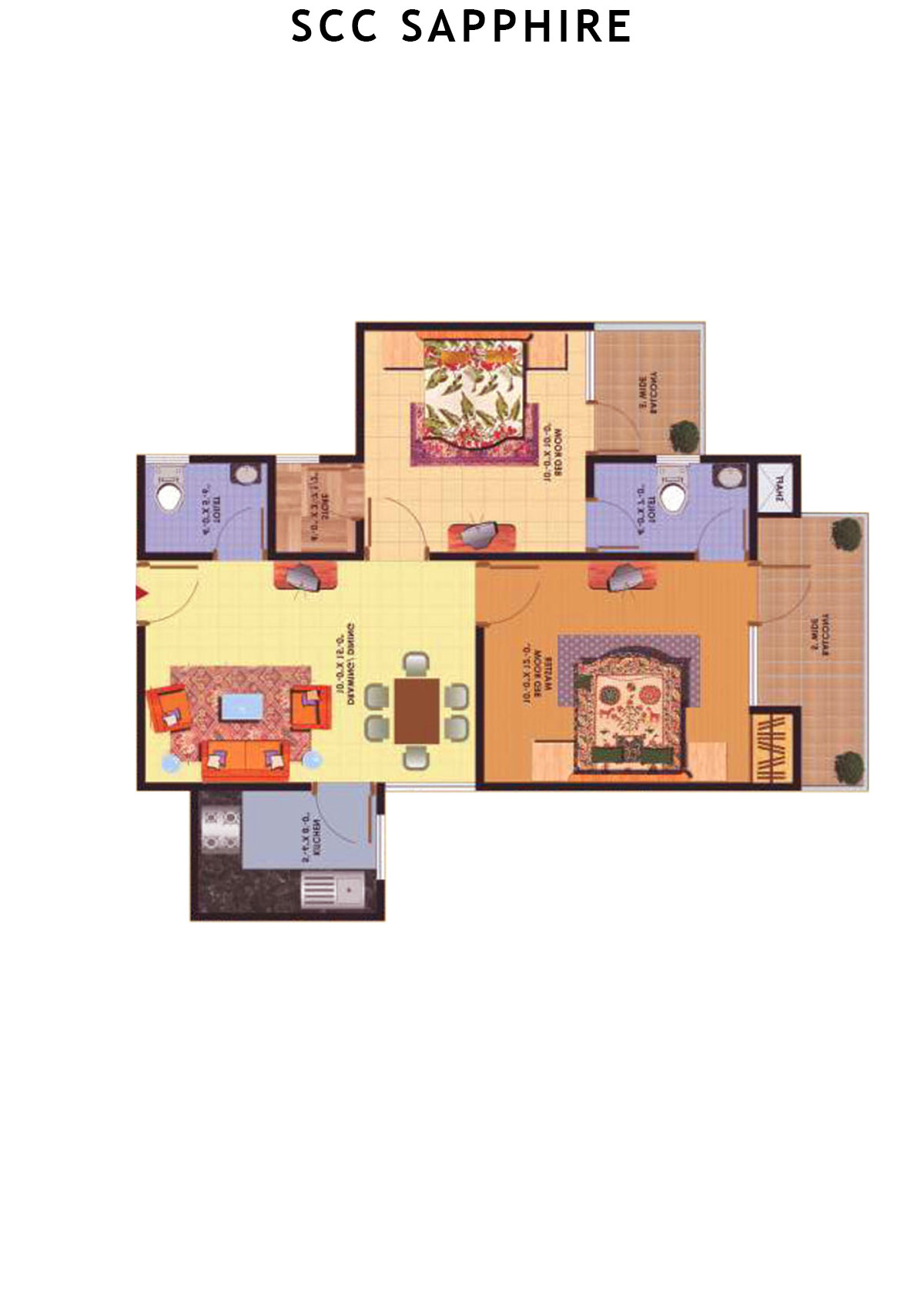 Scc Sapphire Block C Unit 103 (Type 6) Floor Plan