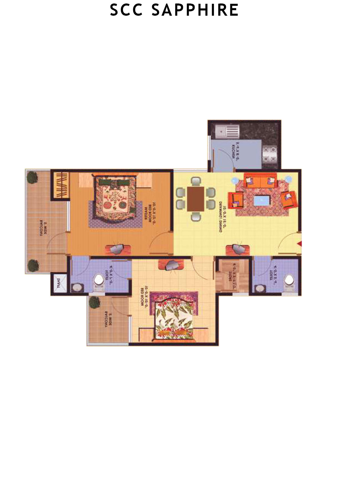 Scc Sapphire Block C Unit 110 (Type 6) Floor Plan