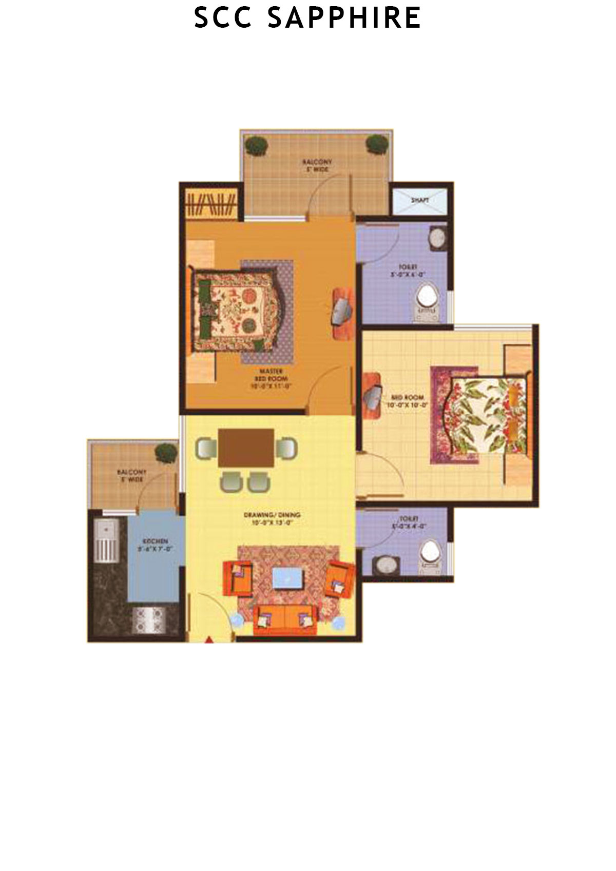 Scc Sapphire Block D Unit 101 (Type 7) Floor Plan