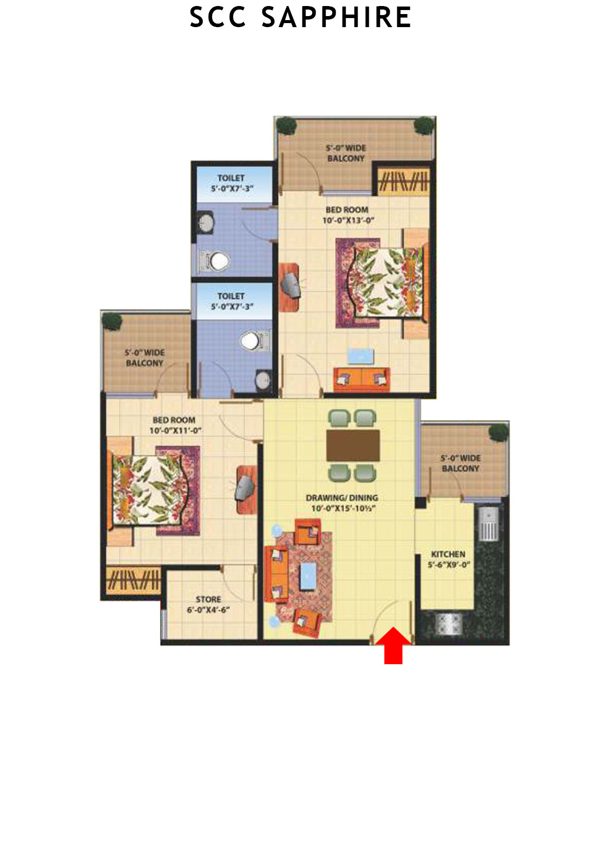 Scc Sapphire Block F Unit 3 (Type 10) Floor Plan