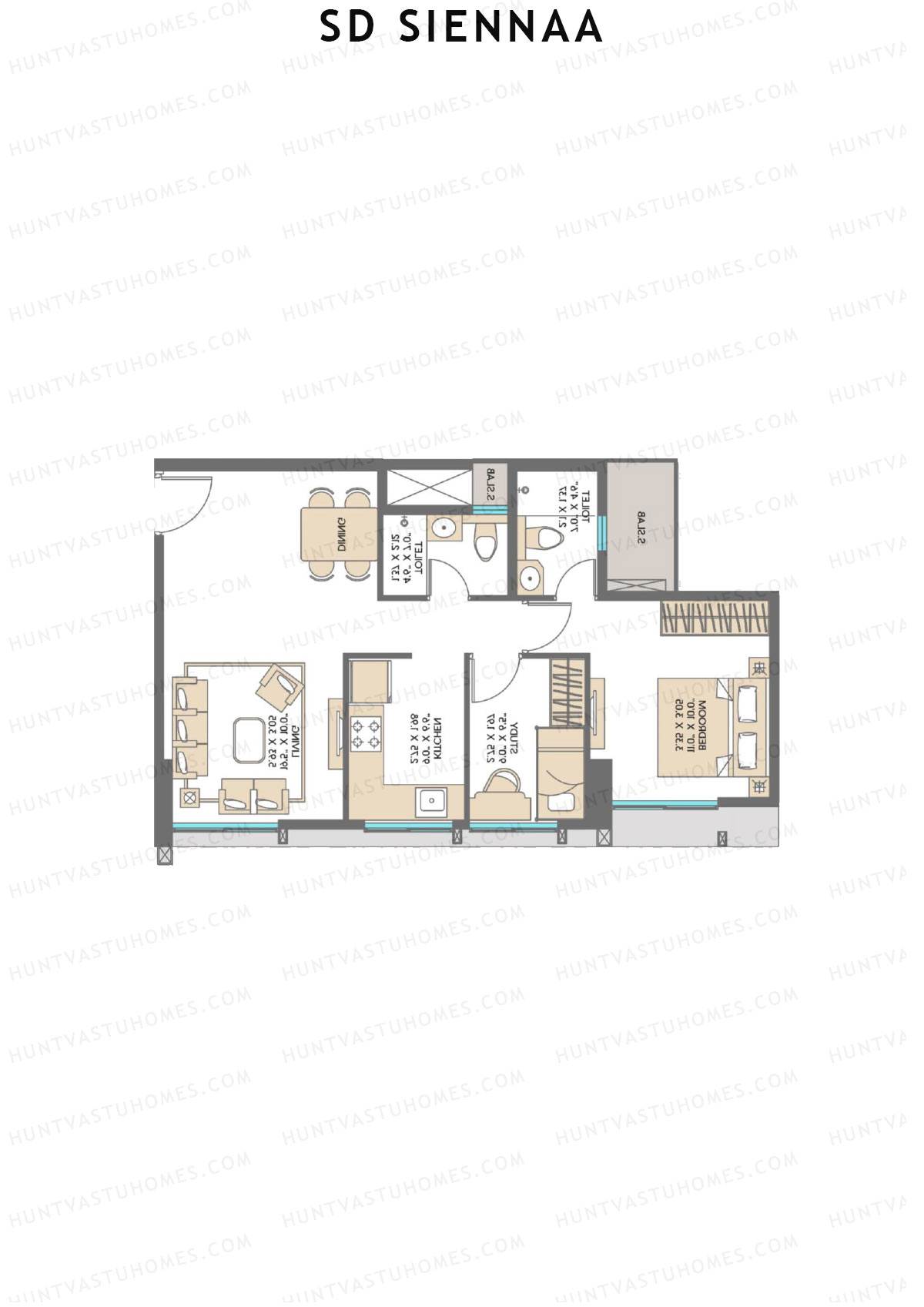 SD Siennaa Wing A Unit 2 (Type A) Floor Plan