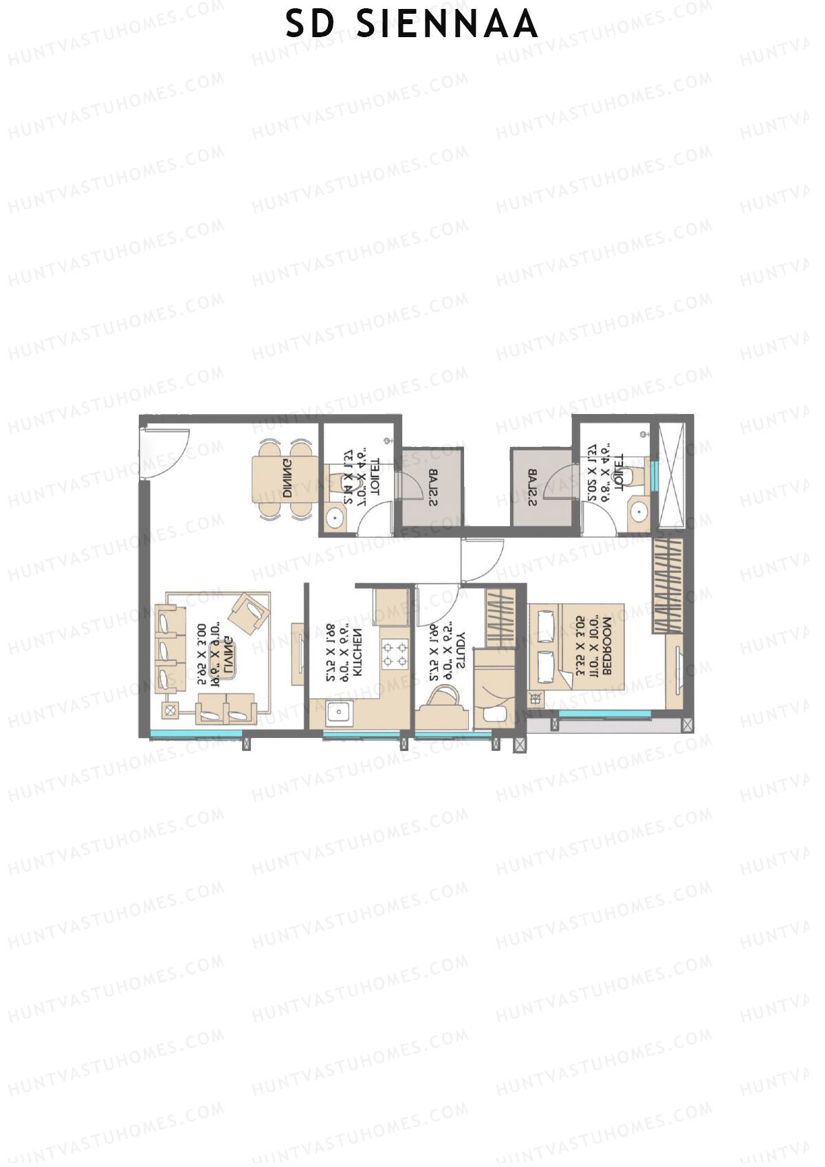 SD Siennaa Wing B Unit 2 (Type C) Floor Plan