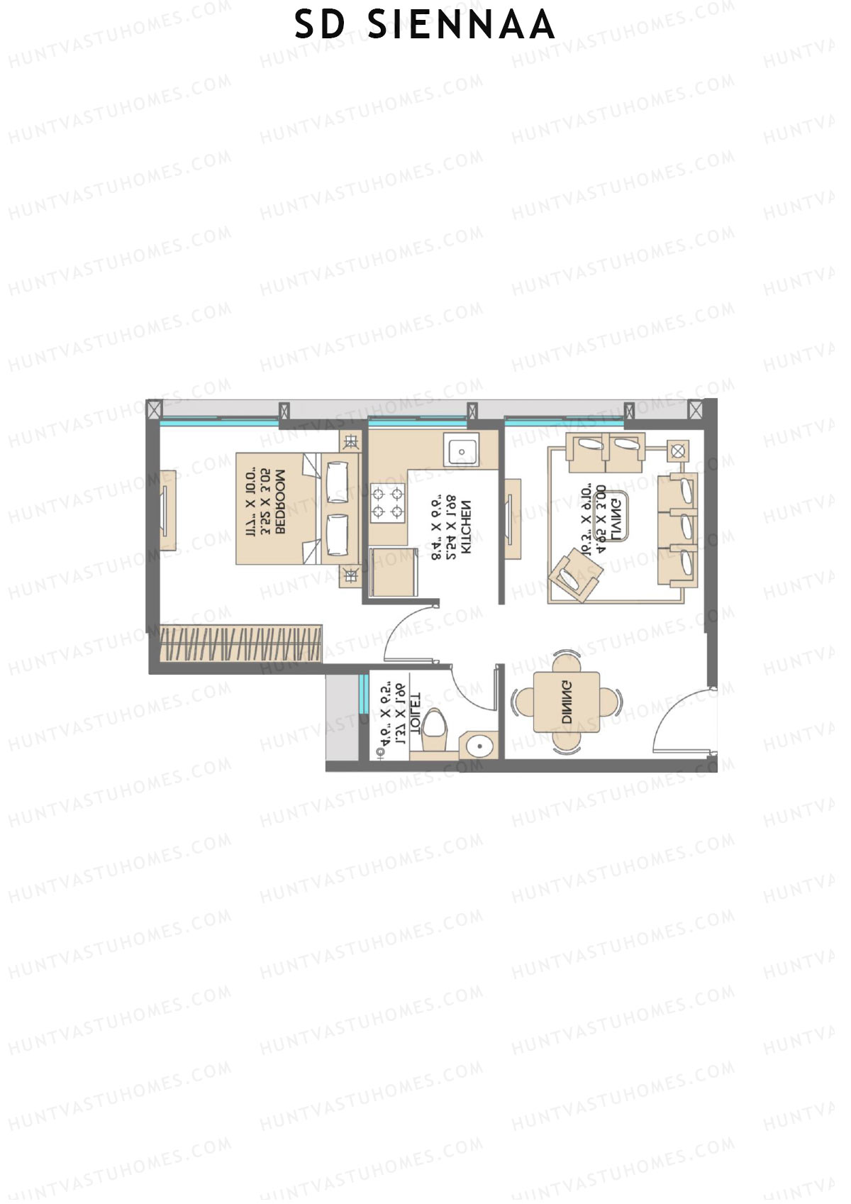 SD Siennaa Wing B Unit 5 (Type A) Floor Plan