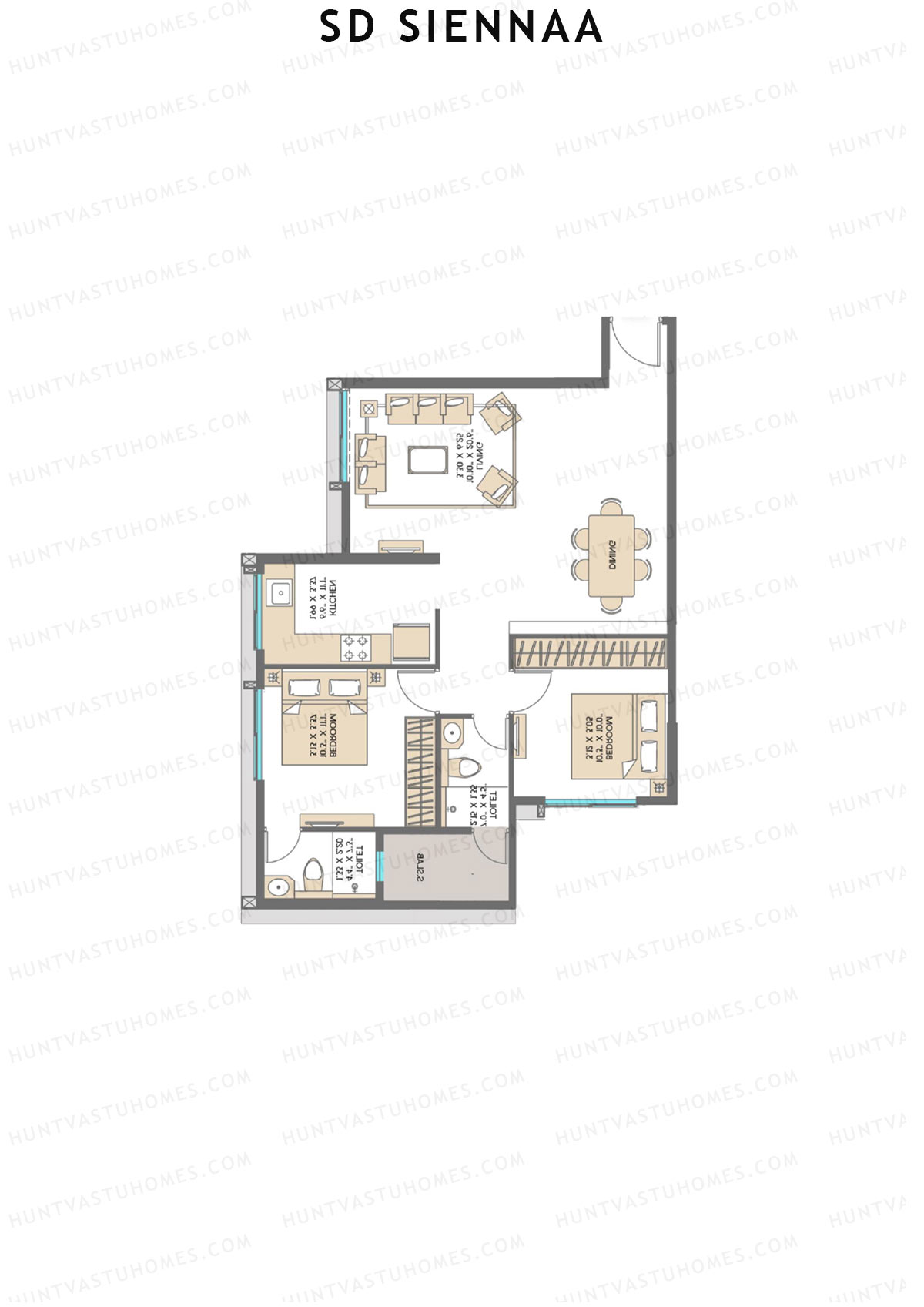 SD Siennaa Wing C Unit 5 (Type C) Floor Plan