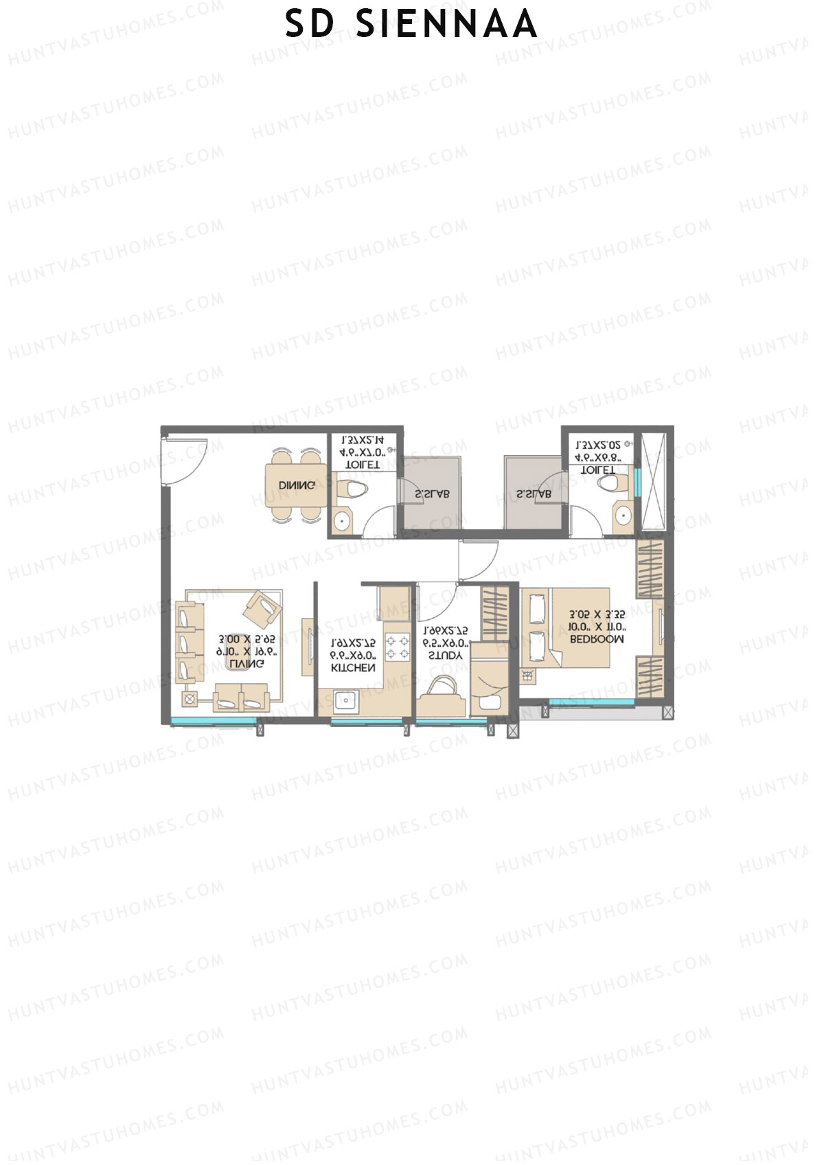 SD Siennaa Wing E Unit 2 (Type C) Floor Plan