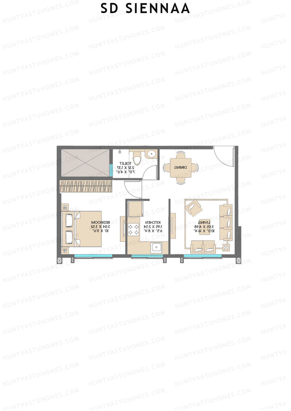 SD Siennaa Wing F Unit 3 (Type C) Floor Plan