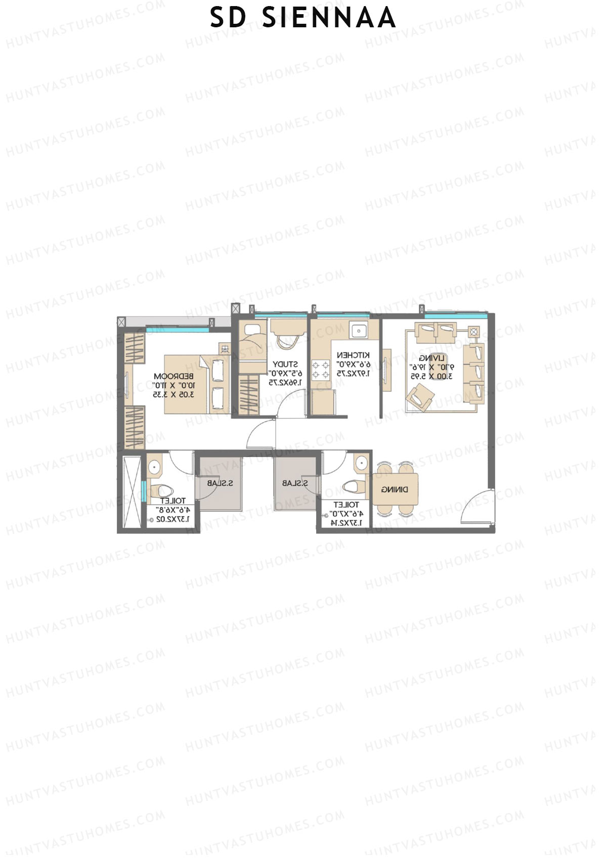 SD Siennaa Wing F Unit 5 (Type D) Floor Plan