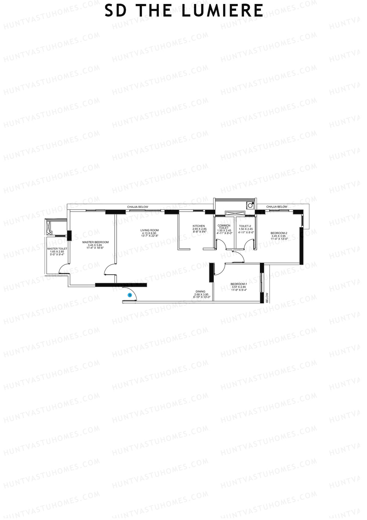SD The Lumiere Tower 1 Unit 3 Floor Plan