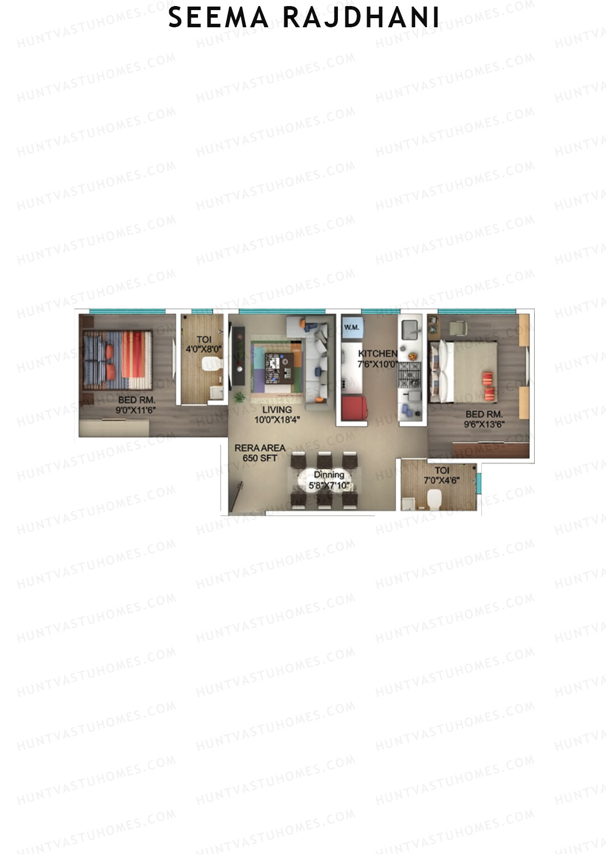 Seema Rajdhani Tower A Unit 1 Floor Plan