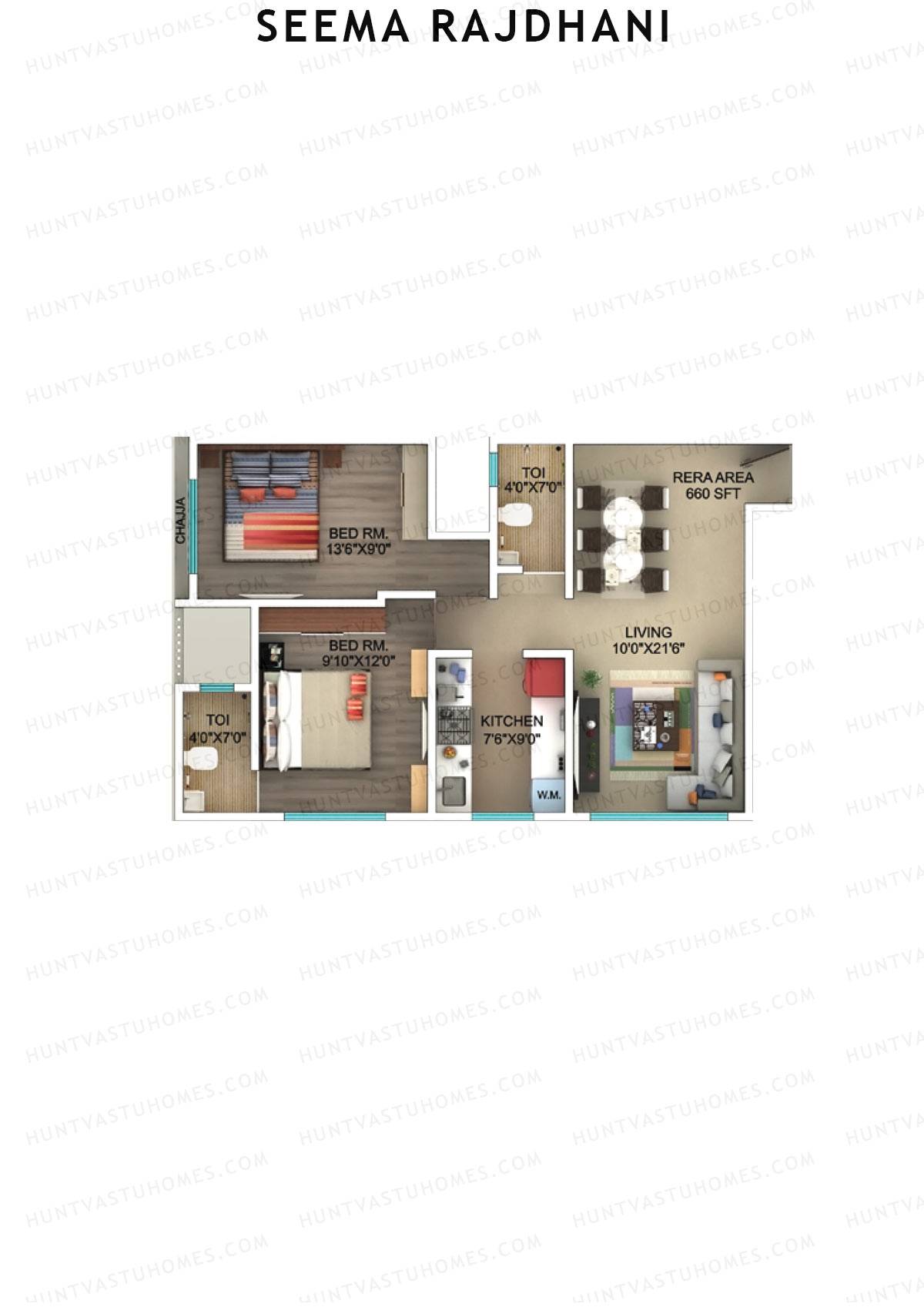 Seema Rajdhani Tower A Unit 4 Floor Plan