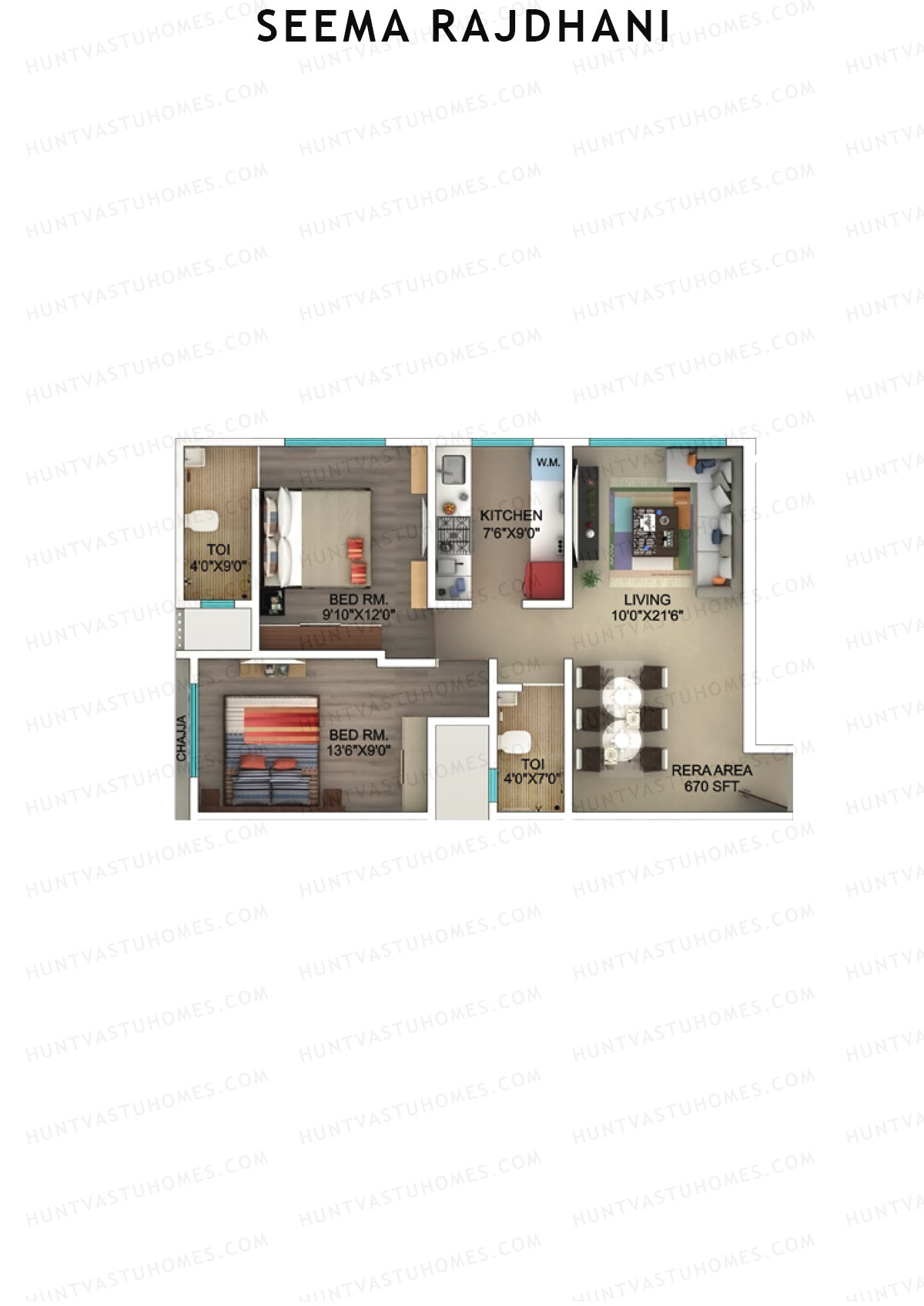 Seema Rajdhani Tower A Unit 5 Floor Plan