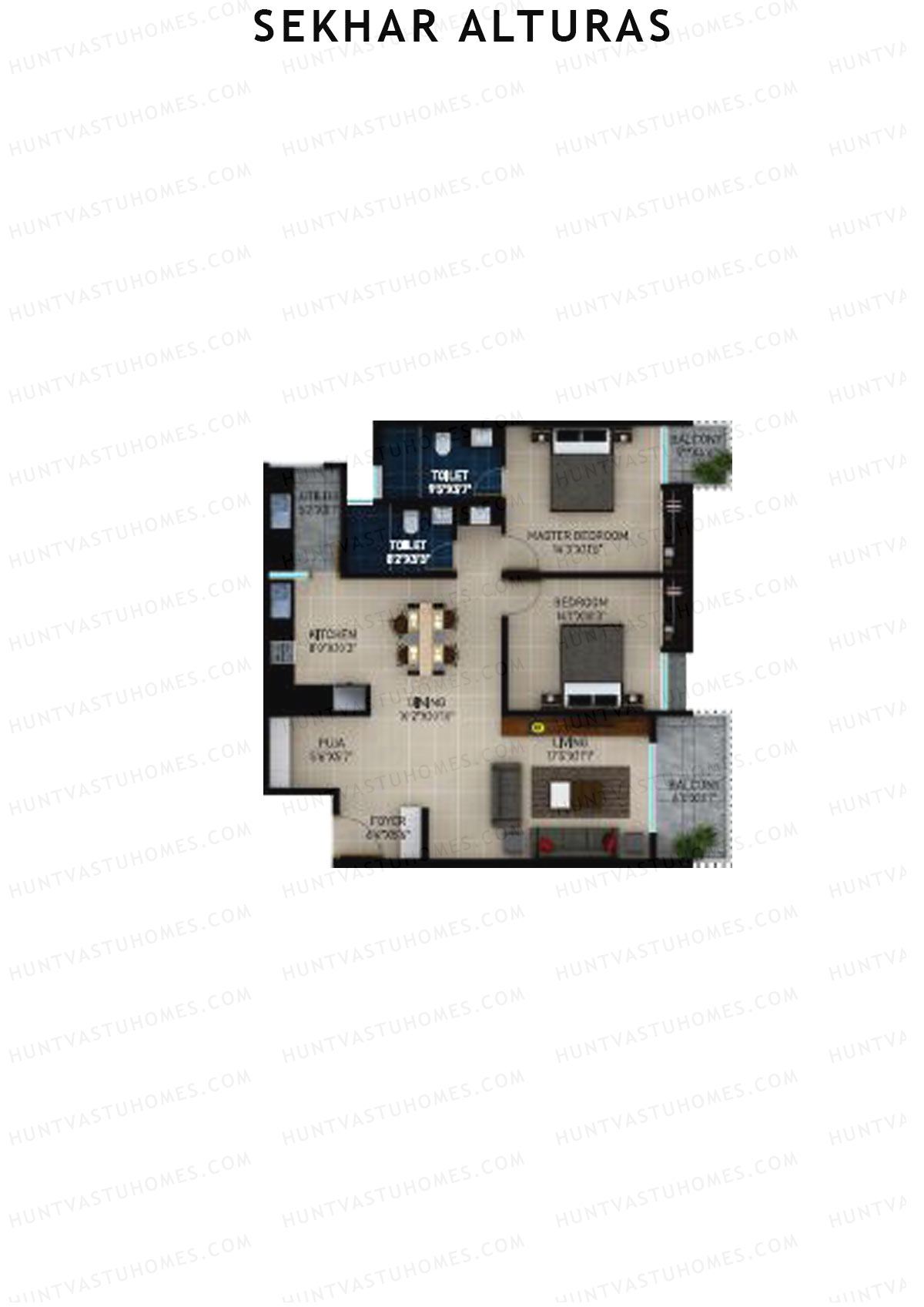 Sekhar Alturas Tower A Unit 12 Floor Plan