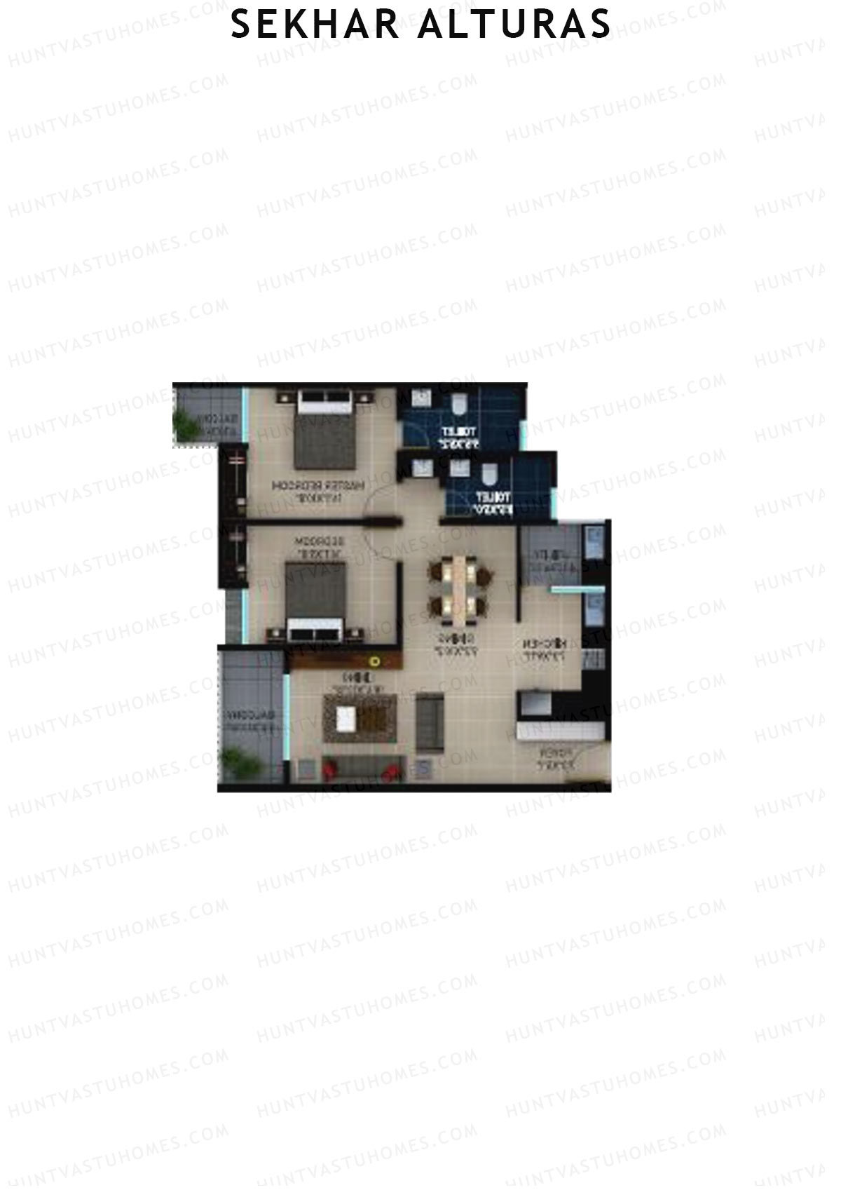 Sekhar Alturas Tower A Unit 1 Floor Plan