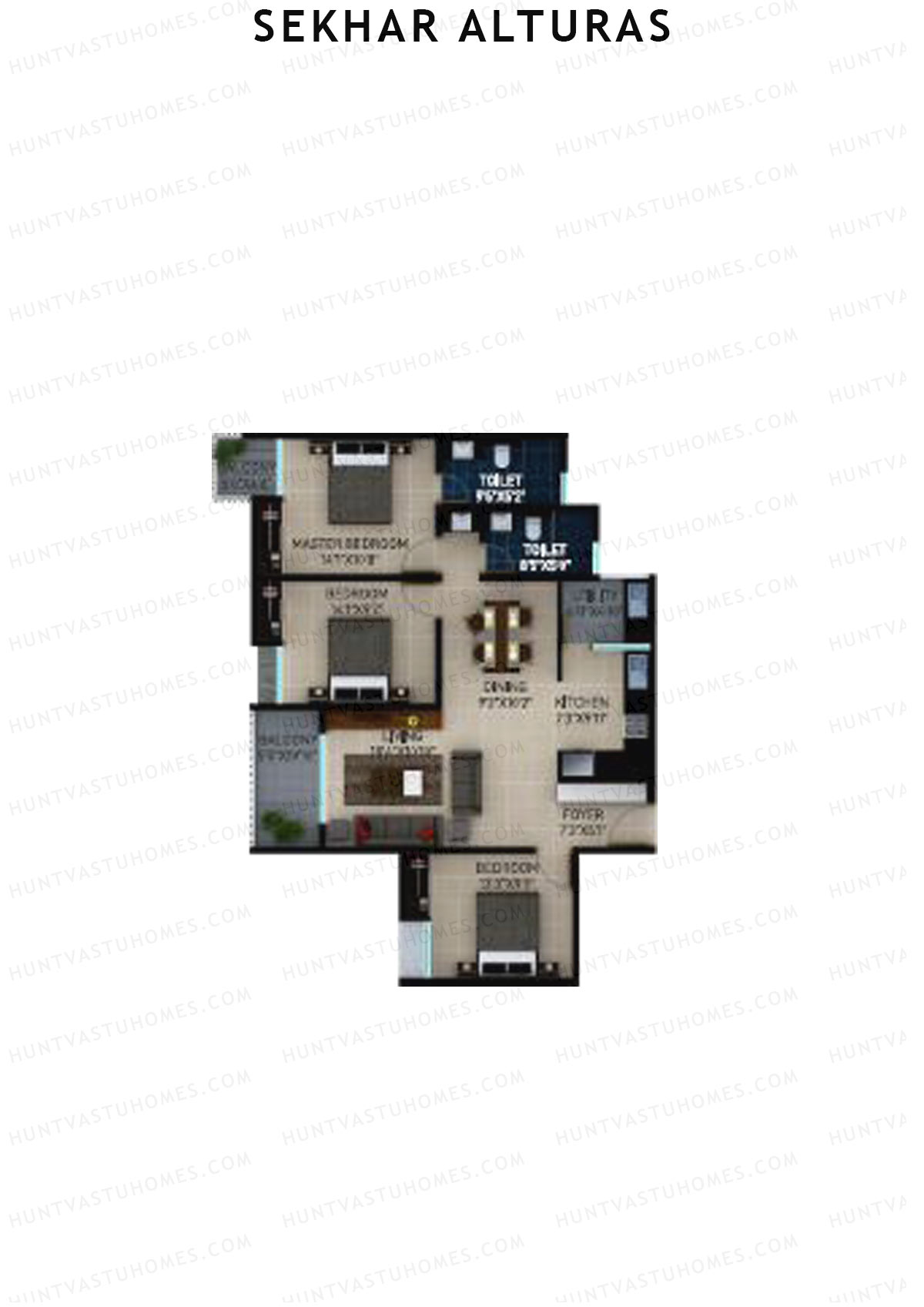 Sekhar Alturas Tower A Unit 1 Floor Plan