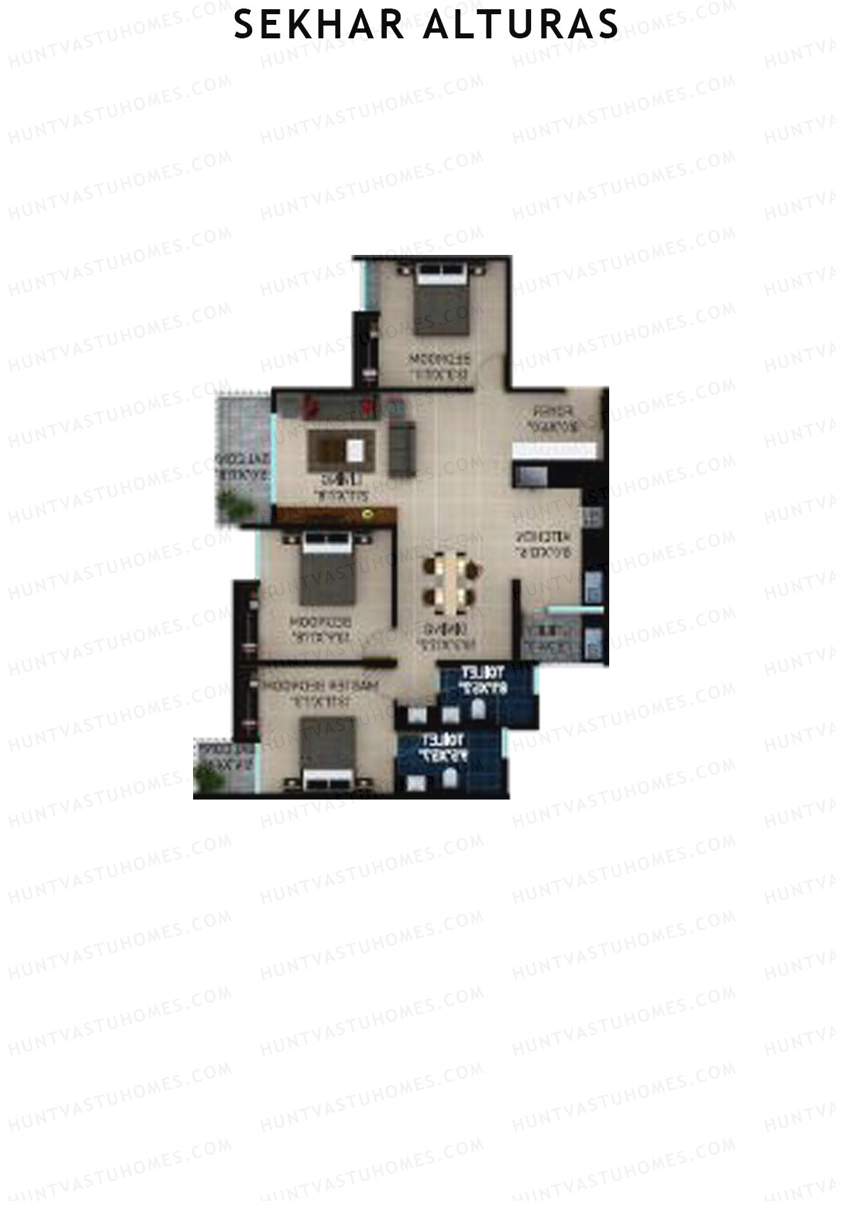 Sekhar Alturas Tower A Unit 2 Floor Plan