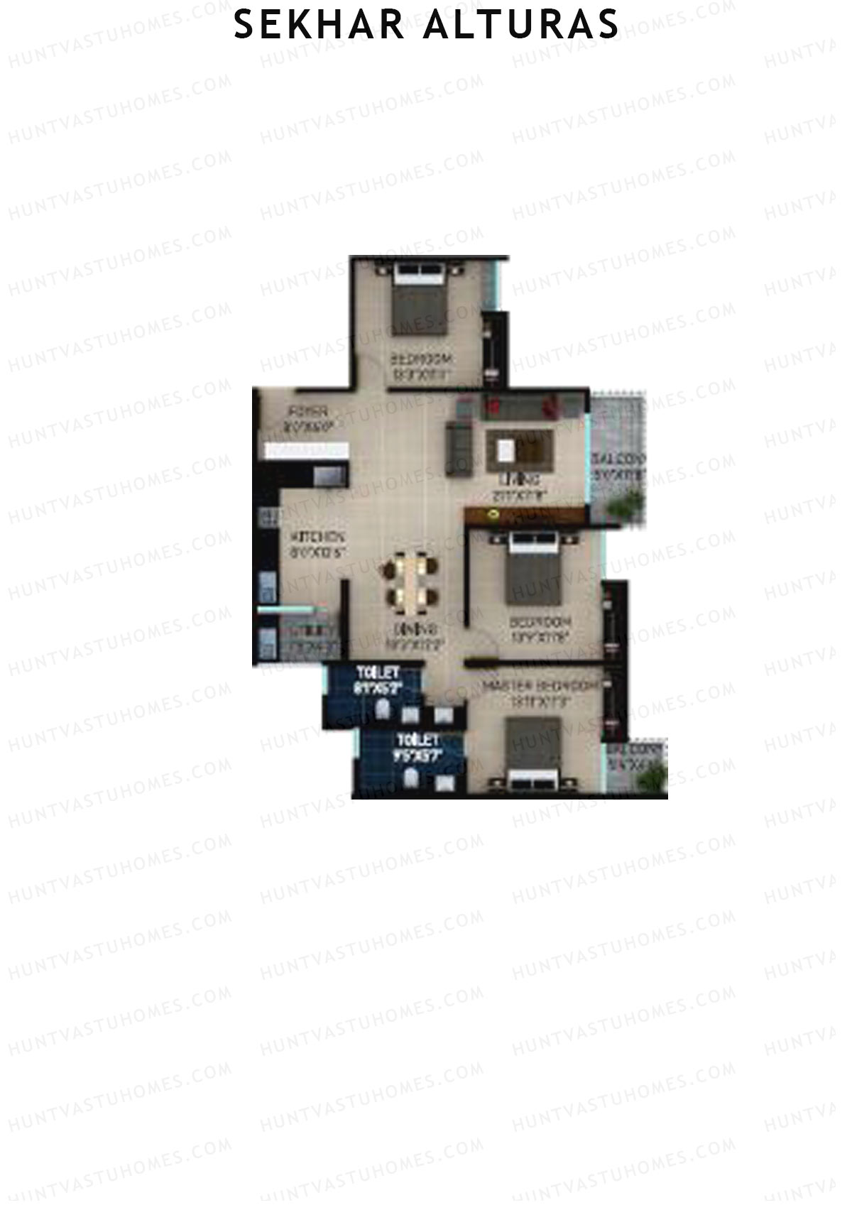 Sekhar Alturas Tower A Unit 3 Floor Plan
