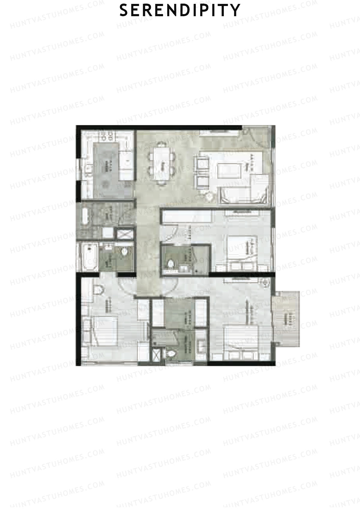 Serendipity Tower A Unit A Floor Plan