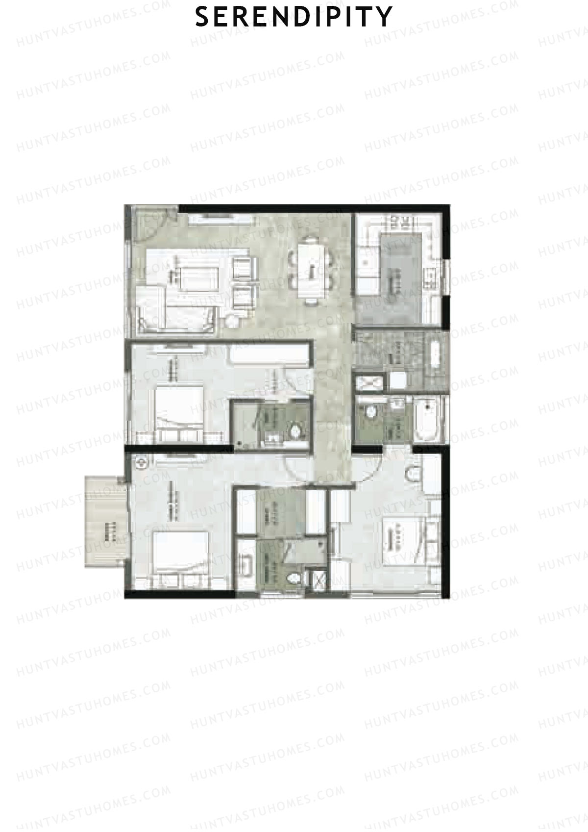 Serendipity Tower A Unit B Floor Plan