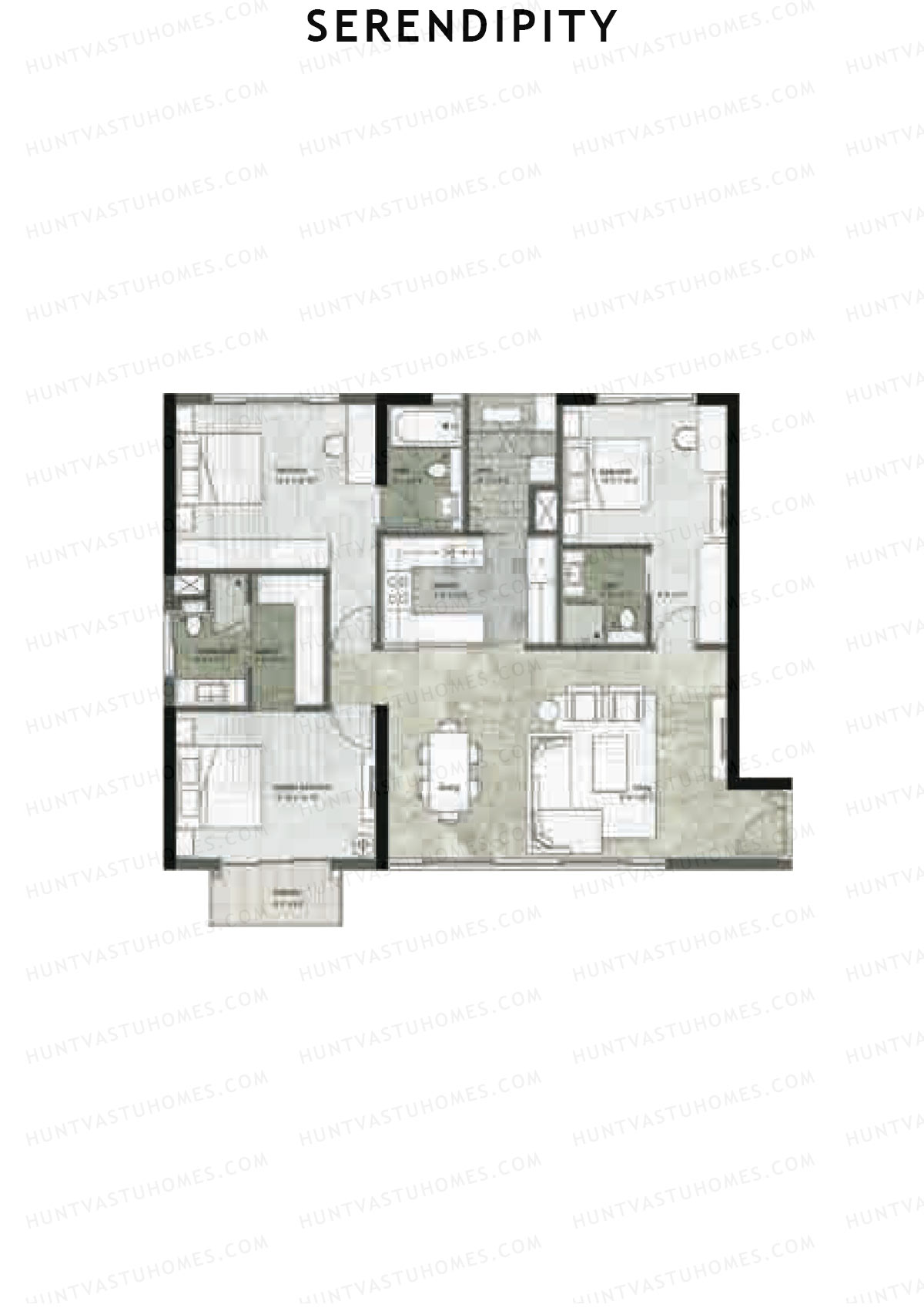 Serendipity Tower A Unit C Floor Plan