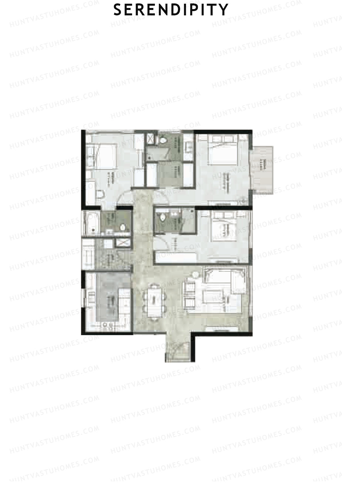 Serendipity Tower A Unit D Floor Plan