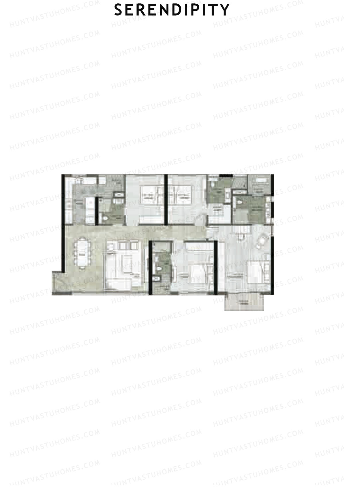 Serendipity Tower A Unit E Floor Plan