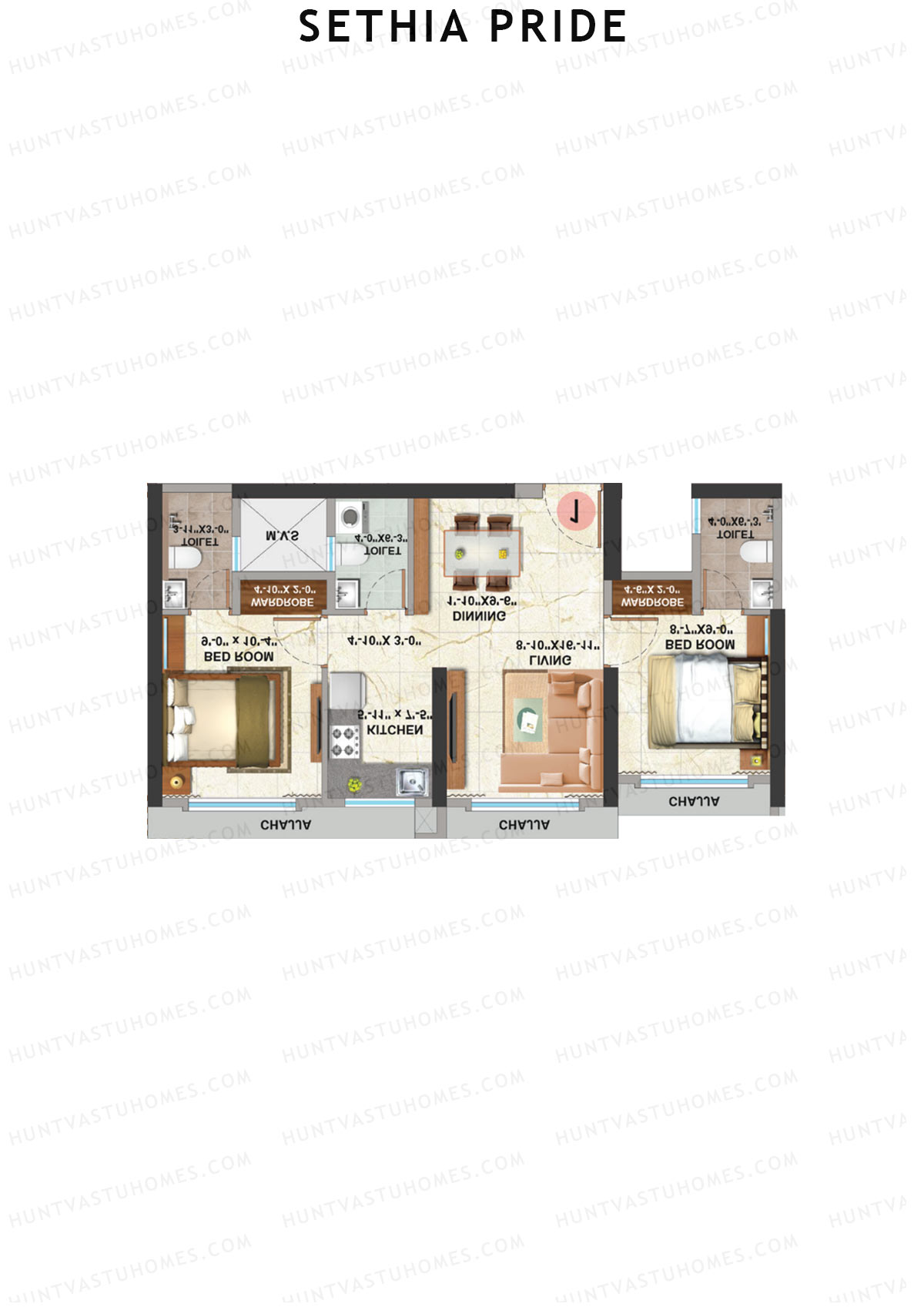 Sethia Pride Wing A Unit 8 Floor Plan