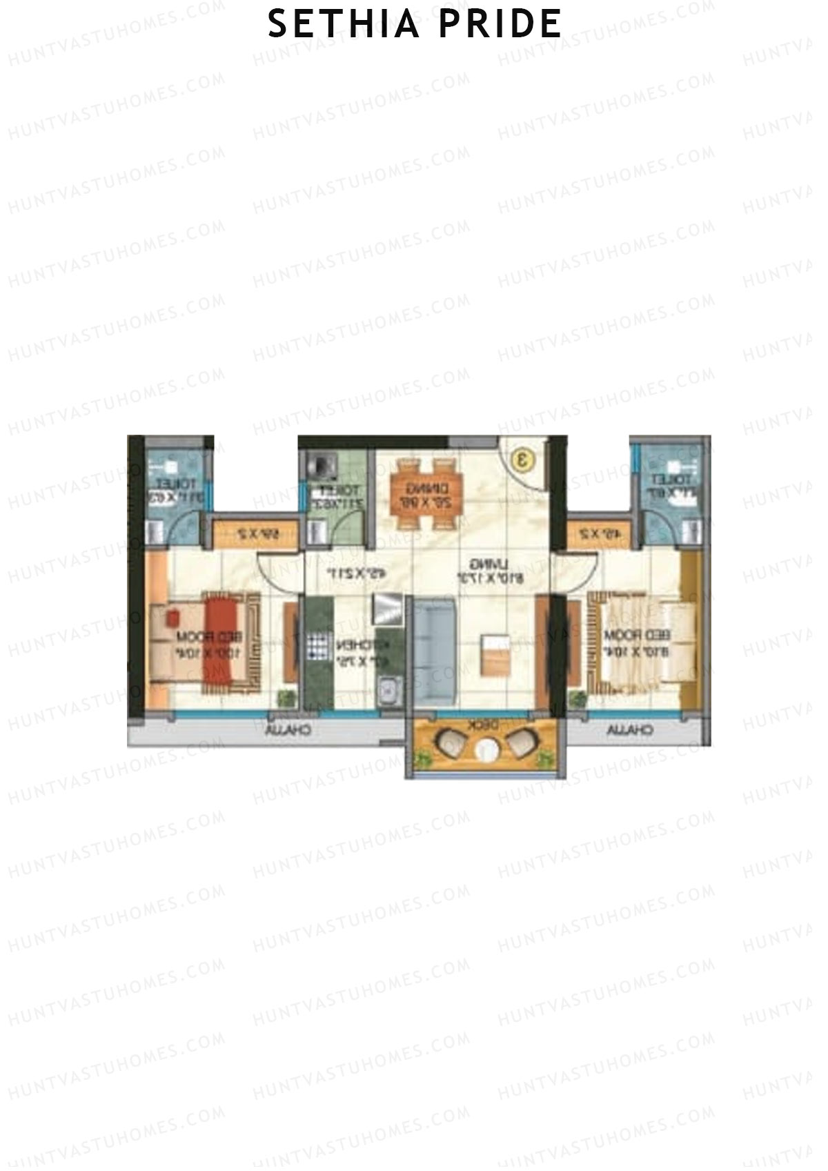 Sethia Pride Wing B Unit 4 Floor Plan