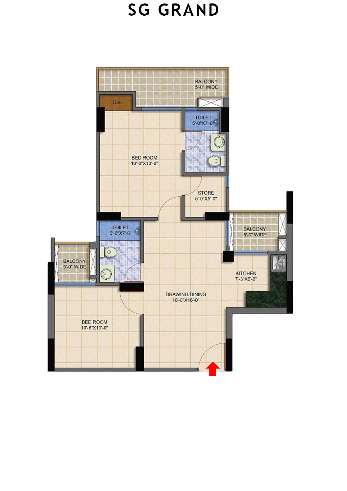 Sg Grand Crystal Unit 2 Floor Plan