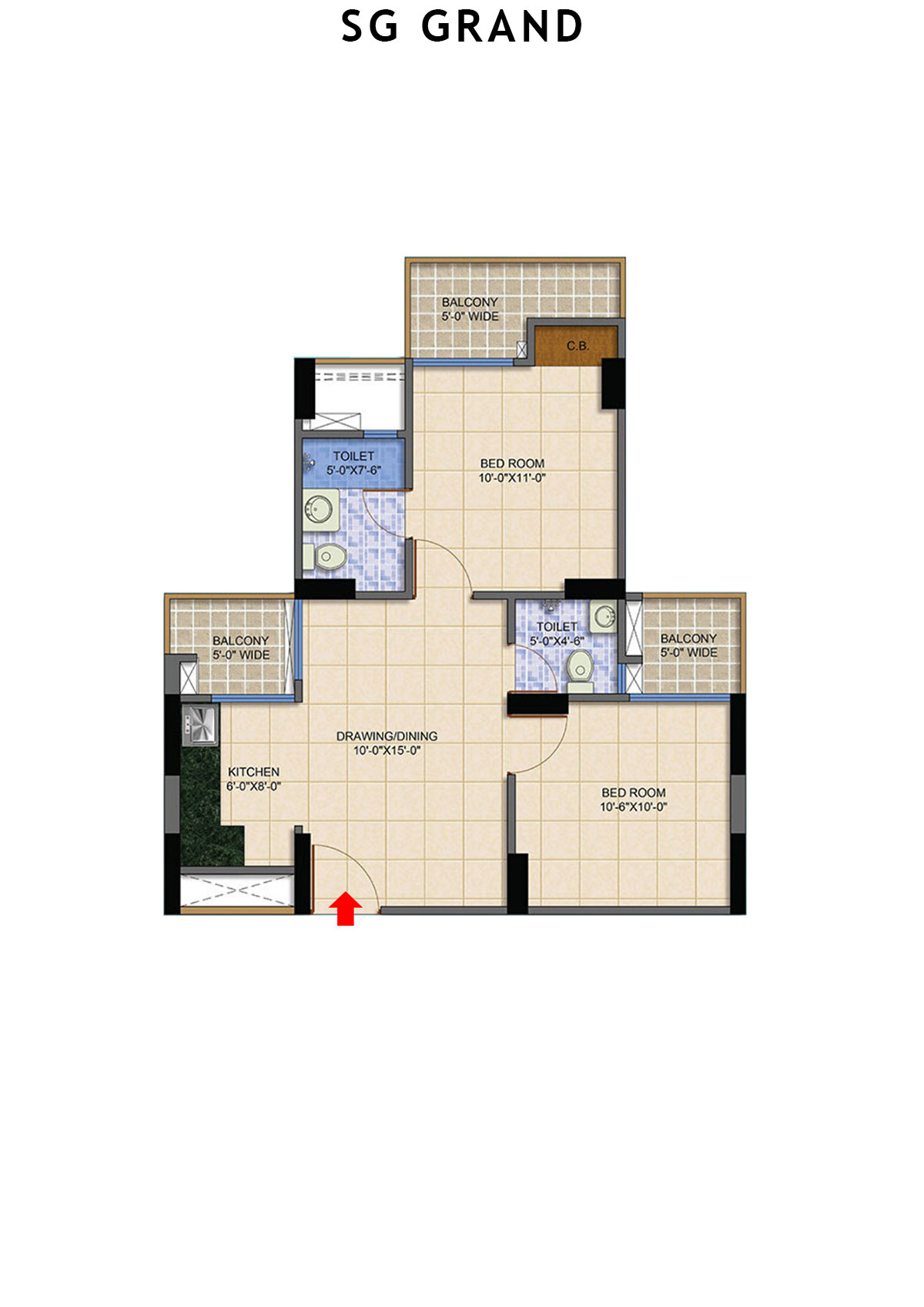 Sg Grand Crystal Unit 4 Floor Plan