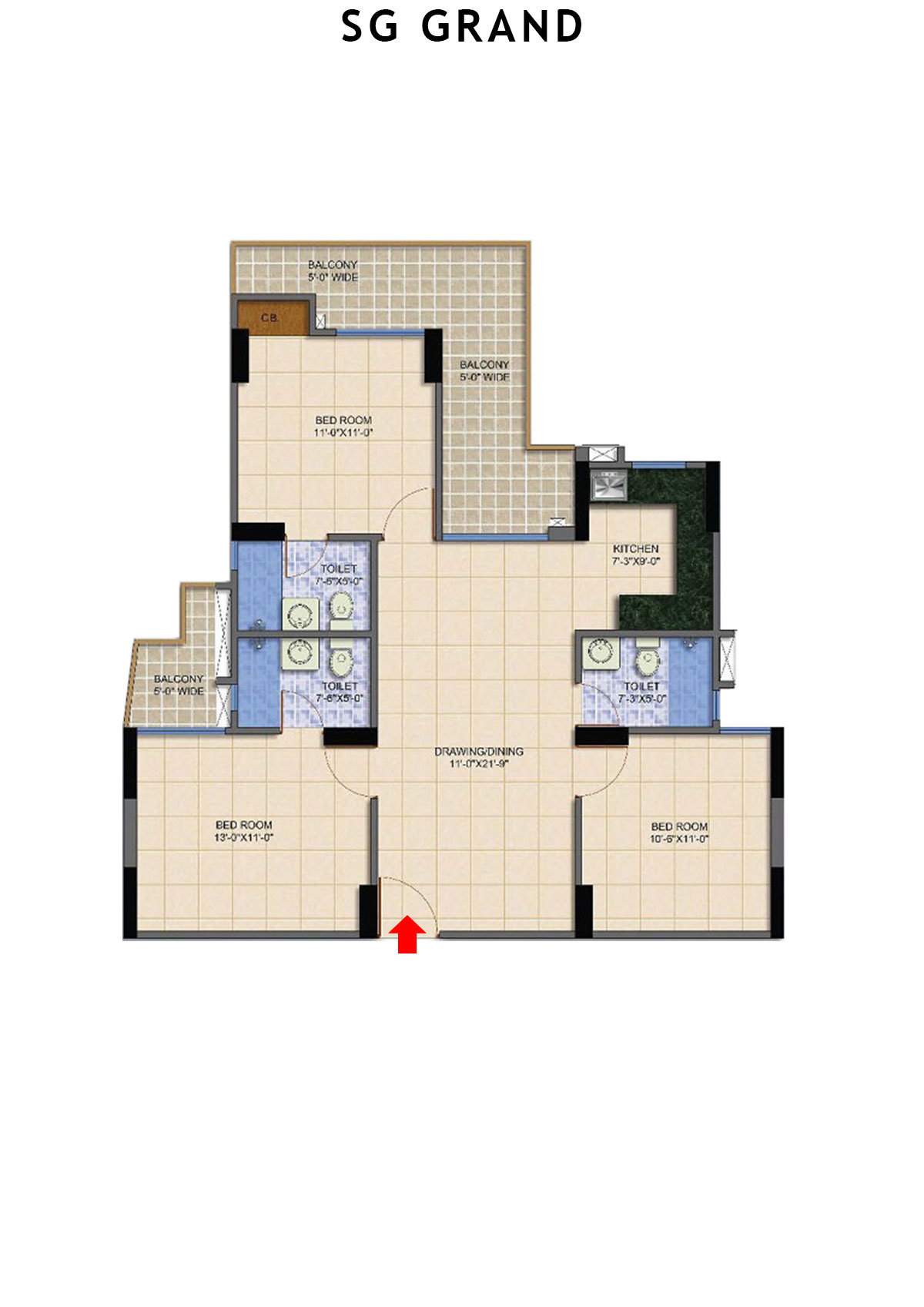 Sg Grand Emerald Unit 1 Floor Plan