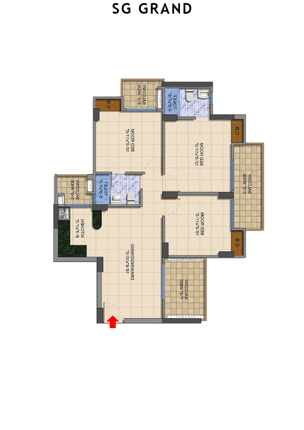 Sg Grand Tower F Unit 2 Floor Plan